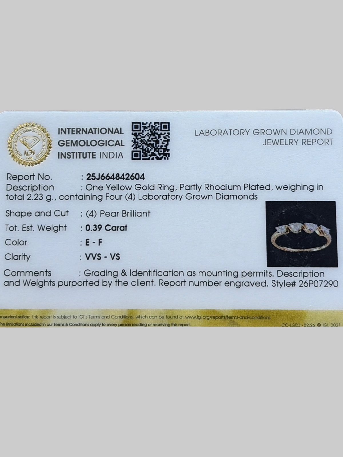 Nelveth Dran Lab Grown Diamond Ring