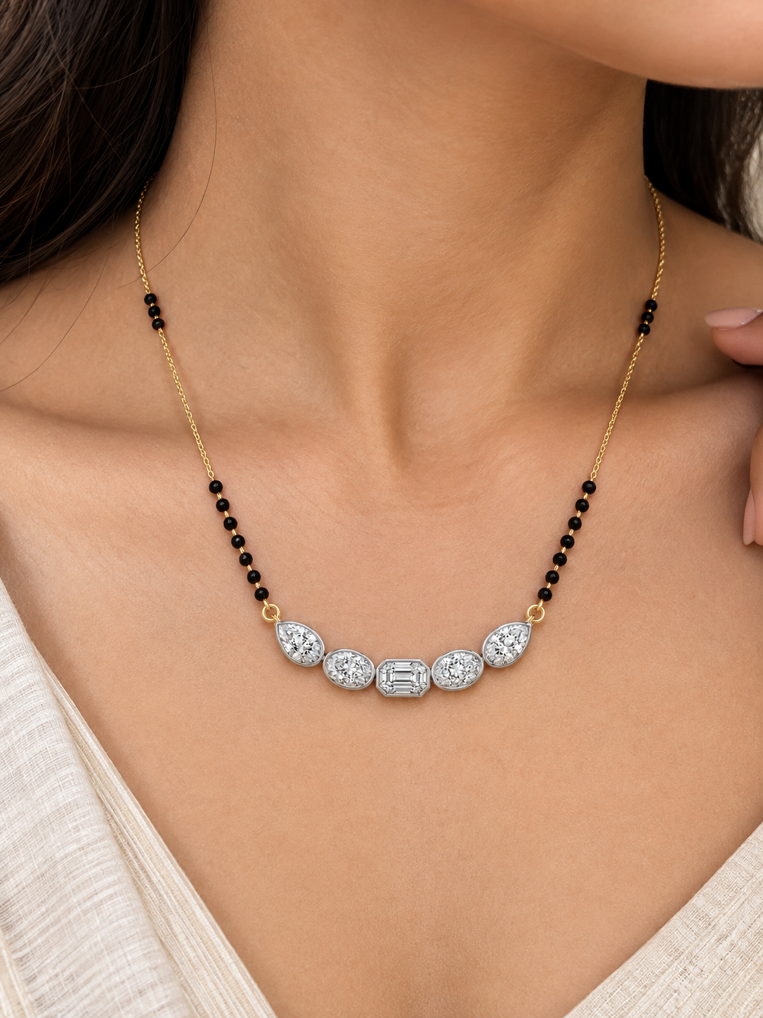 Mangal Thyren Lab Grown Diamond Mangalsutra