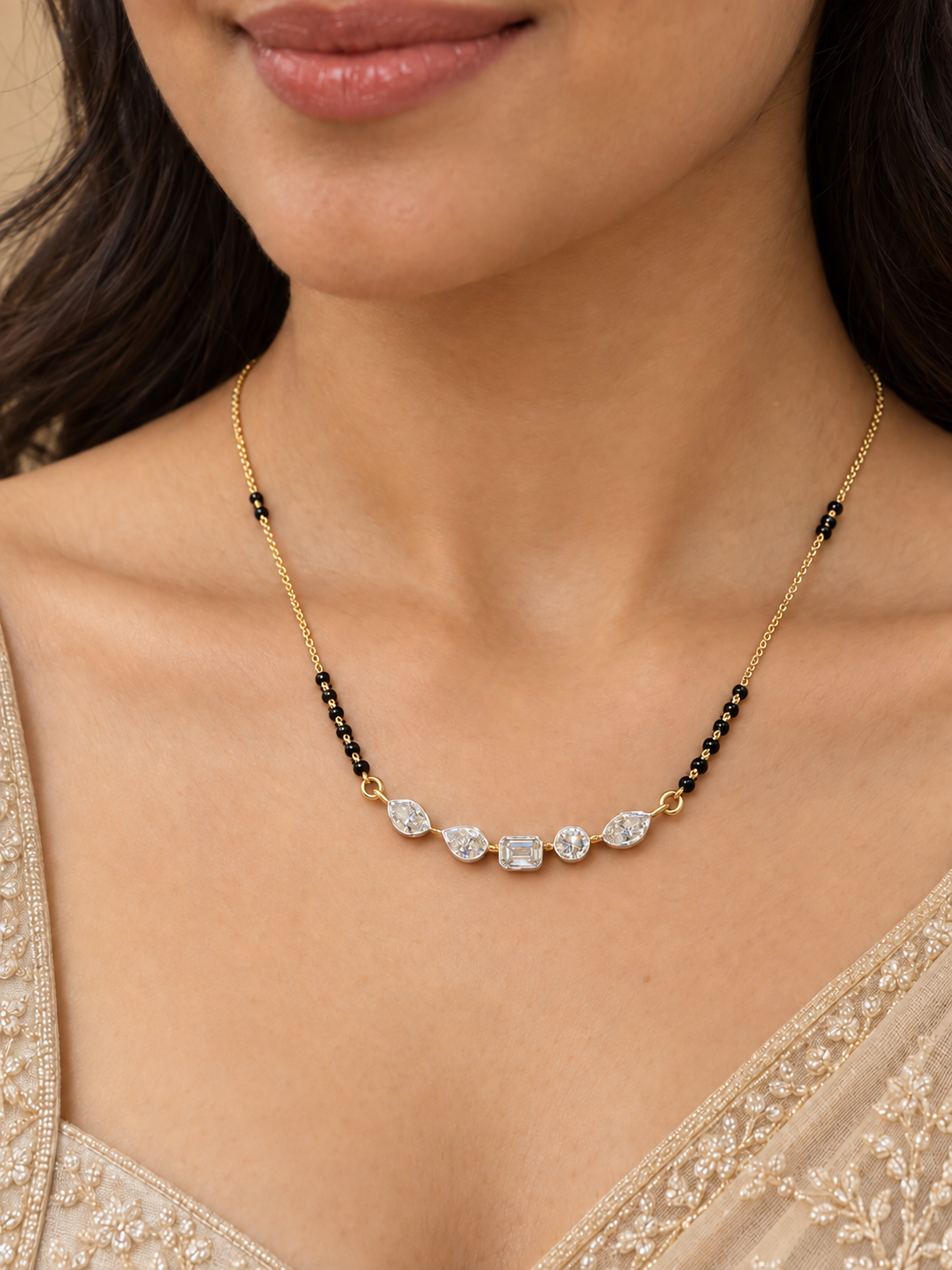 Mangal Thyren Lab Grown Diamond Mangalsutra