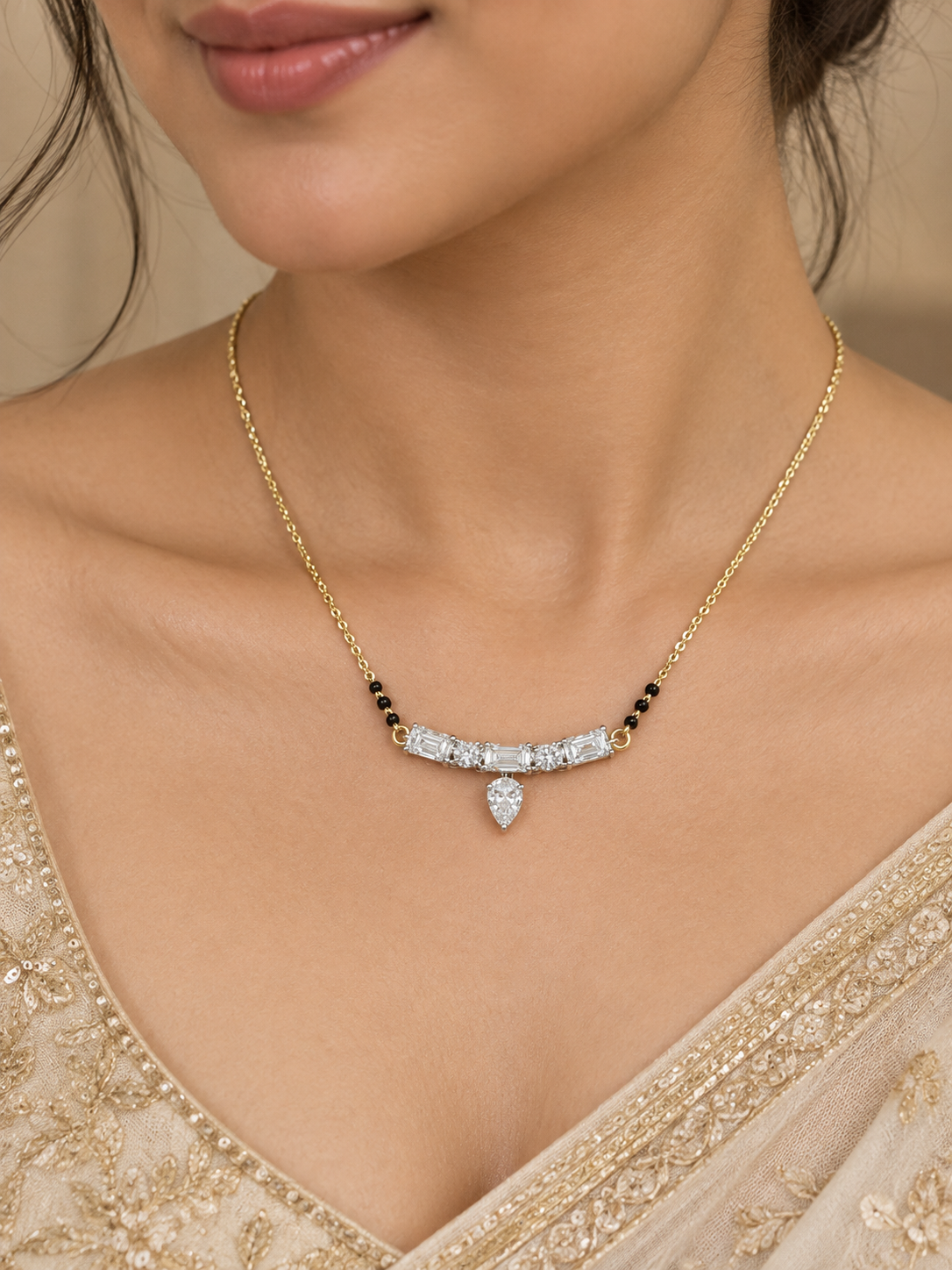 Shakti Calorn Lab Grown Diamond Mangalsutra