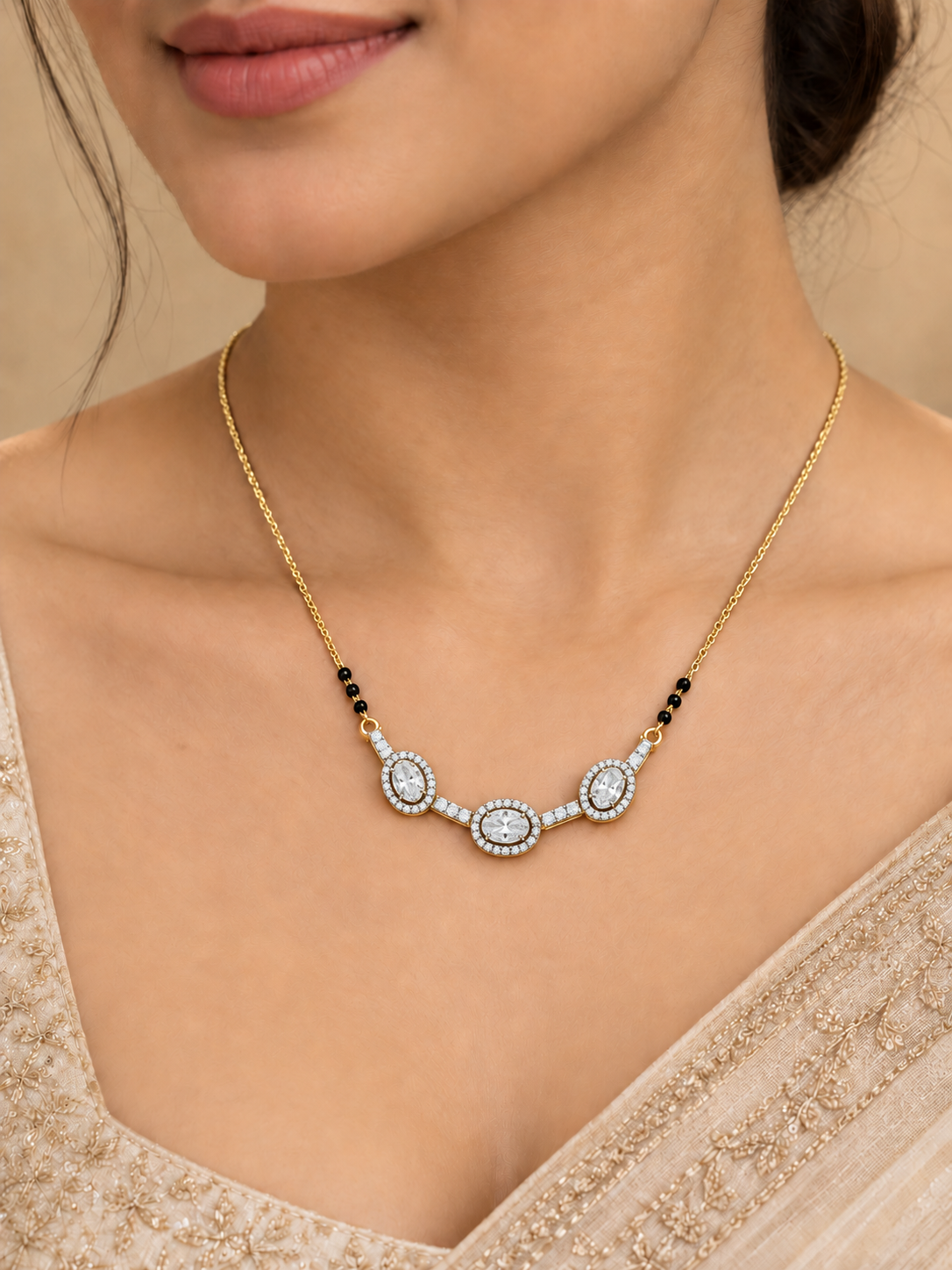 Auspice Drolith Lab Grown Diamond Mangalsutra