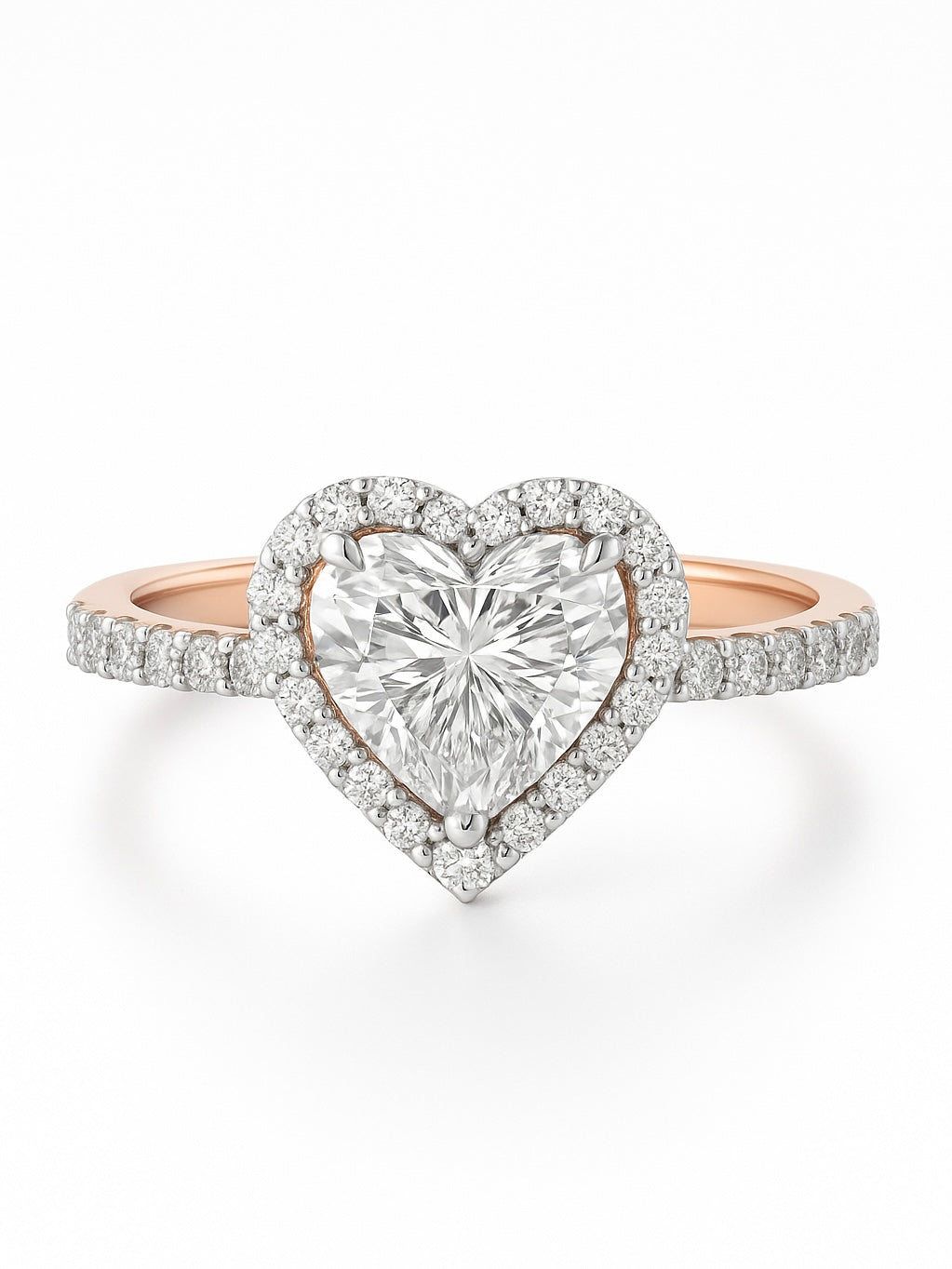 1ct Heart Lab Diamond Ring - Fiona Diamonds - Fiona Diamonds