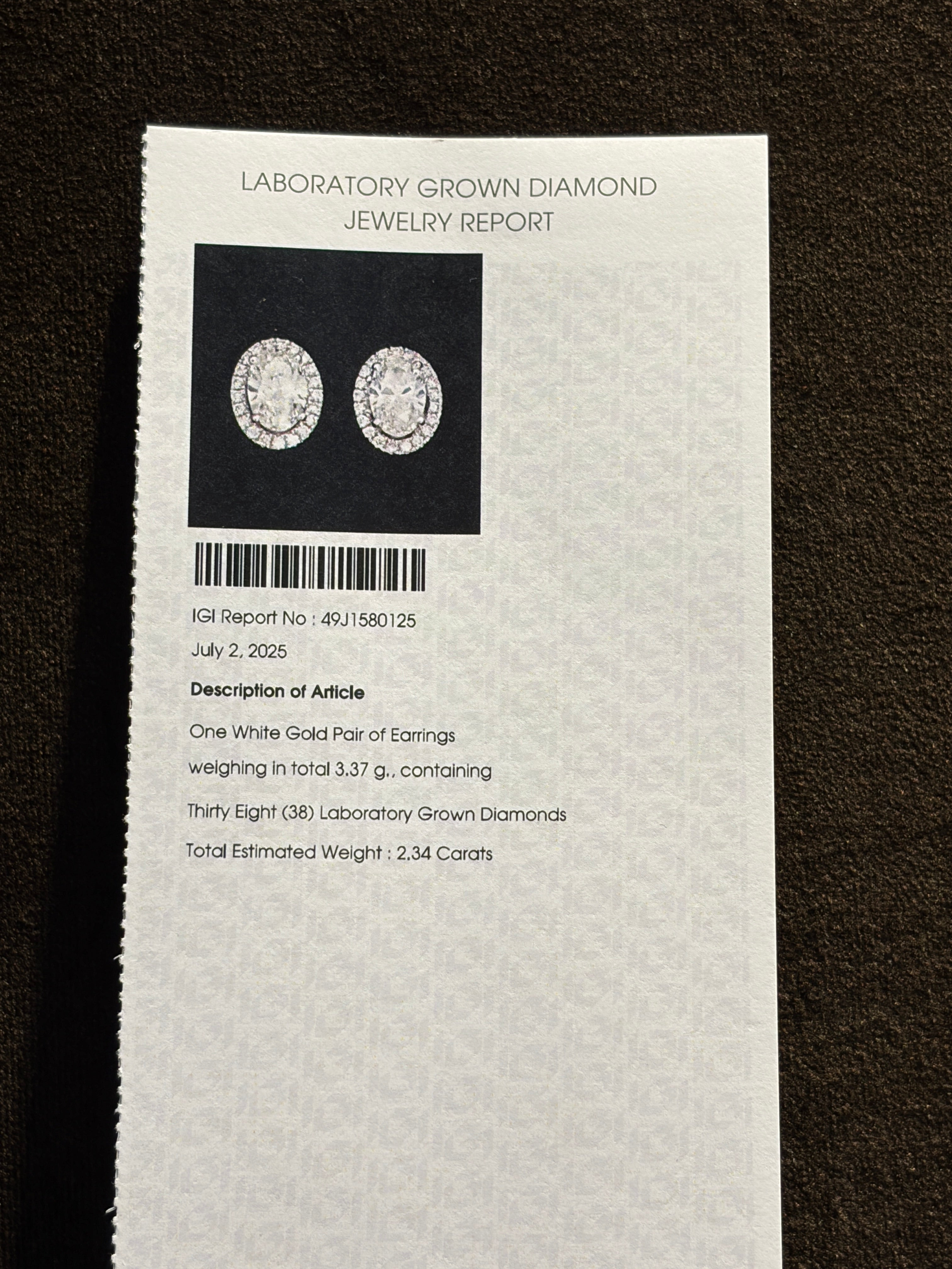 Altro 2.5ct Oval Lab Diamond Earrings Yellow / 14KT