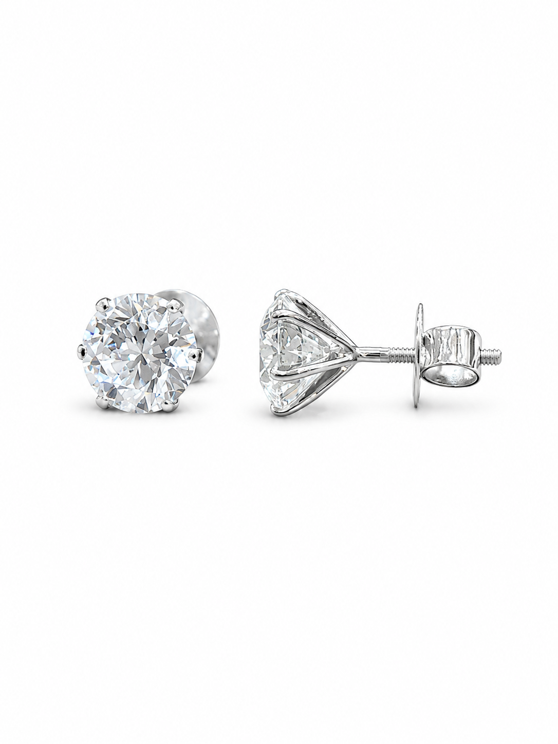 Aevum 2ct Lab Diamond Solitaire Stud Earring