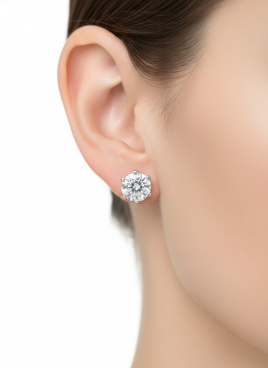 Arch Float Lab Diamond Earring