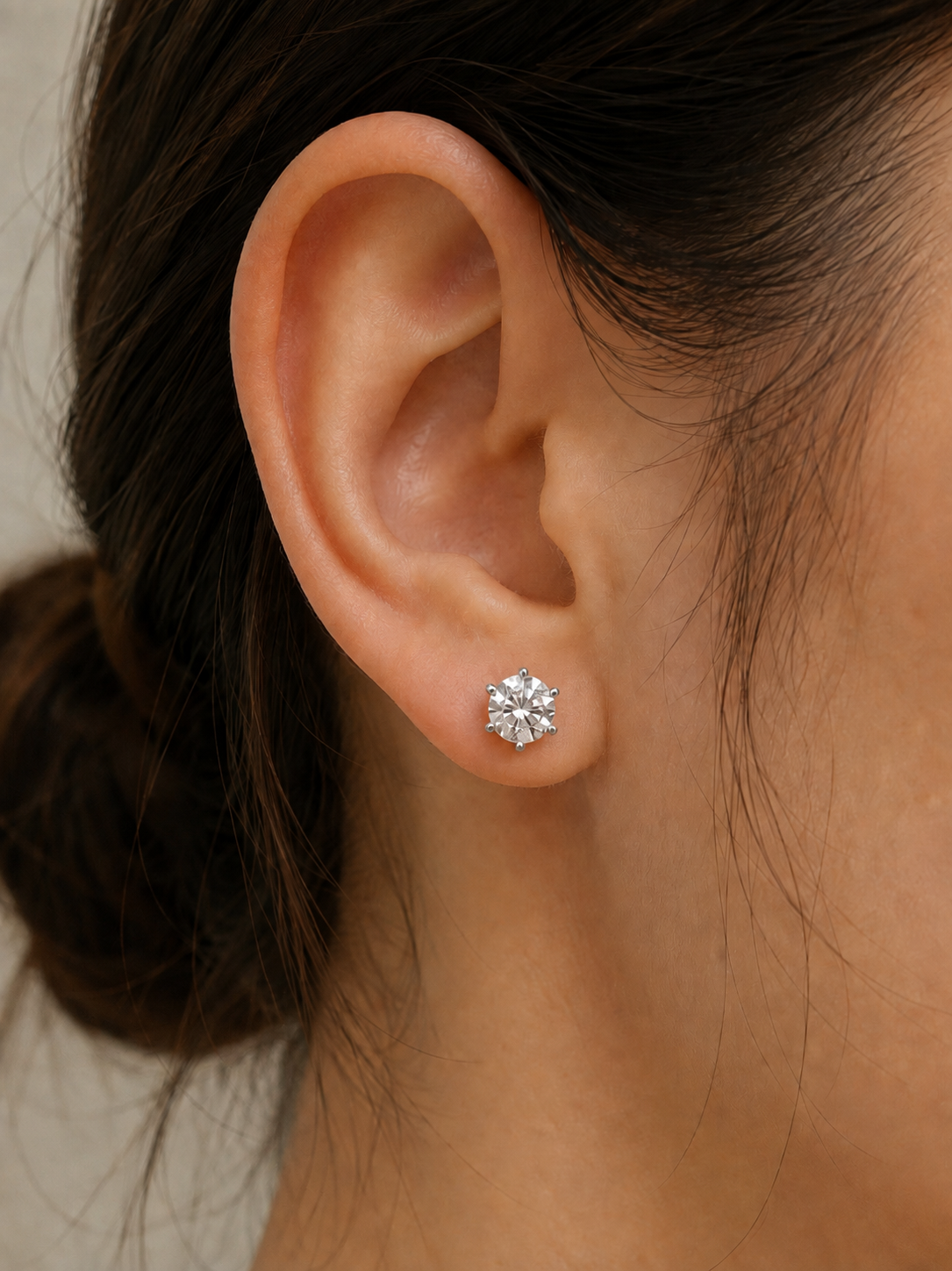 Aevum 2ct Lab Diamond Solitaire Stud Earring