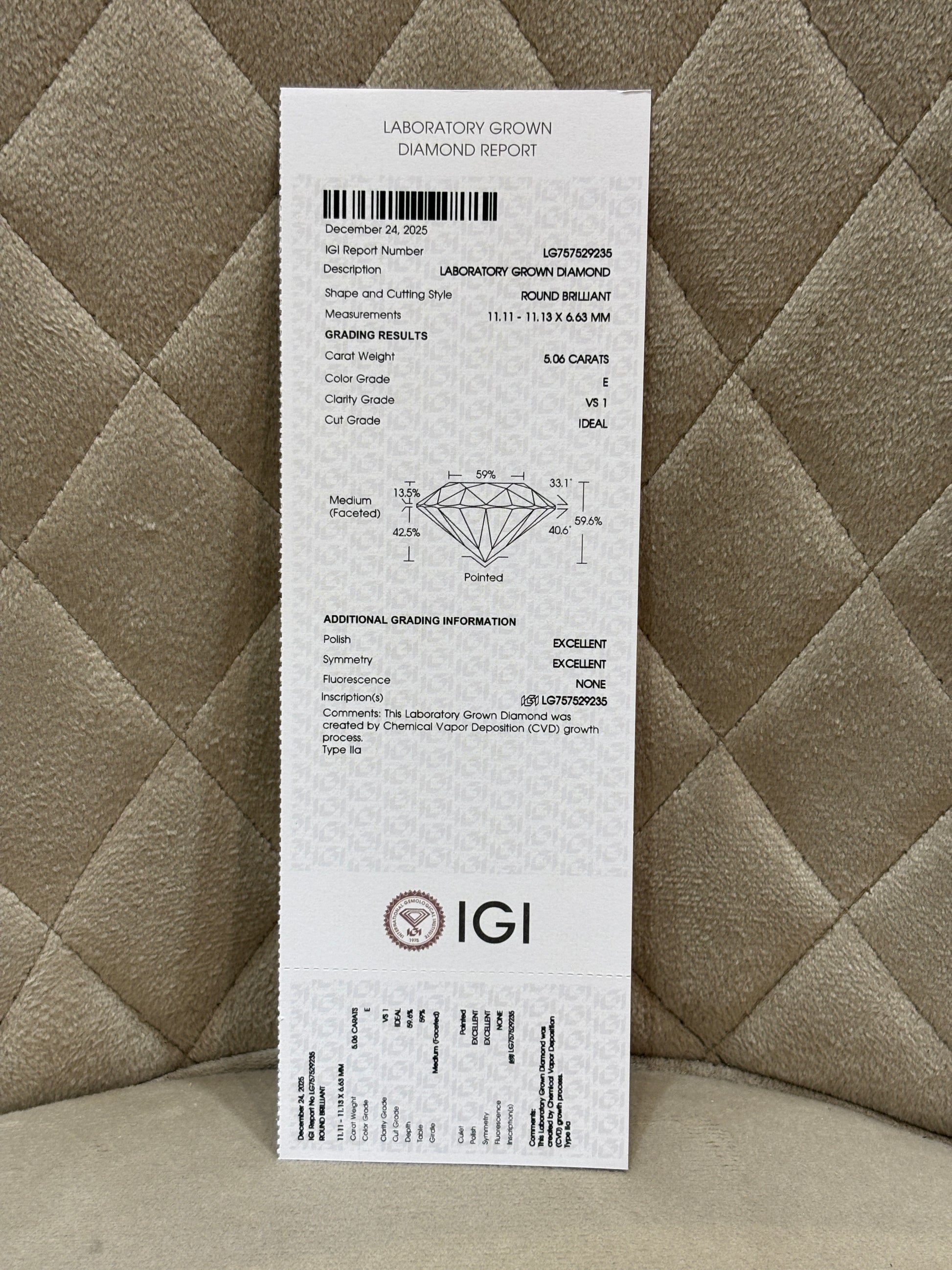 Crolvyn Myre Lab Diamond Earring