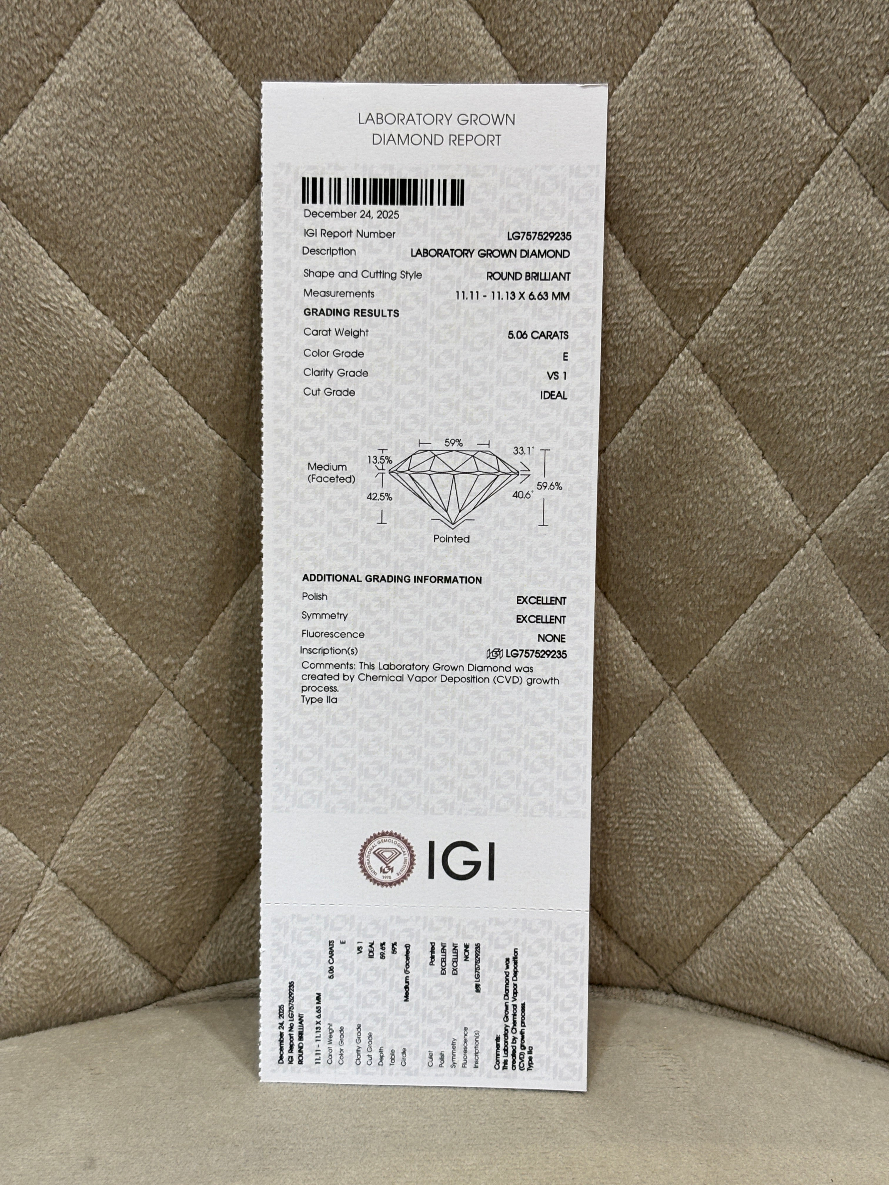 Crolvyn Myre Lab Diamond Earring