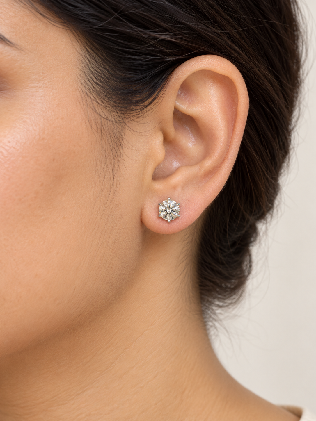 Violet Pansy Lab Diamond Earrings