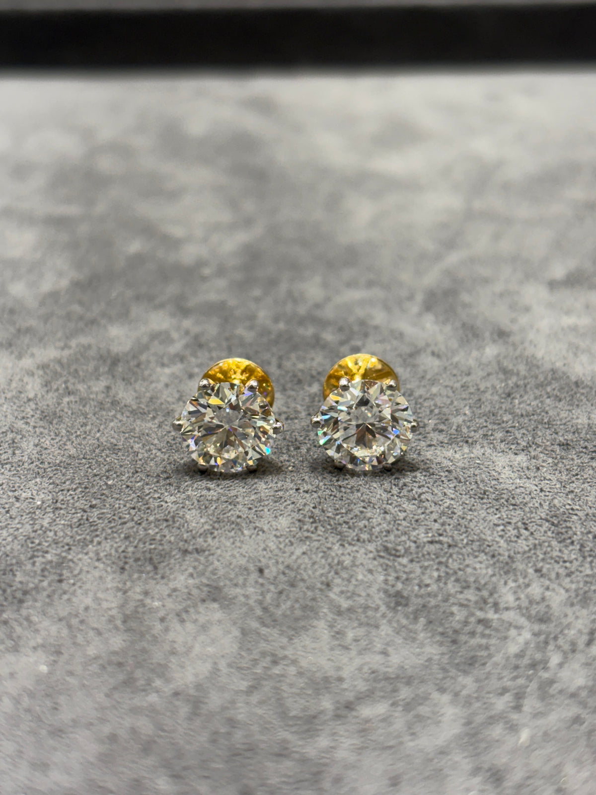 Violet Pansy Lab Diamond Earrings