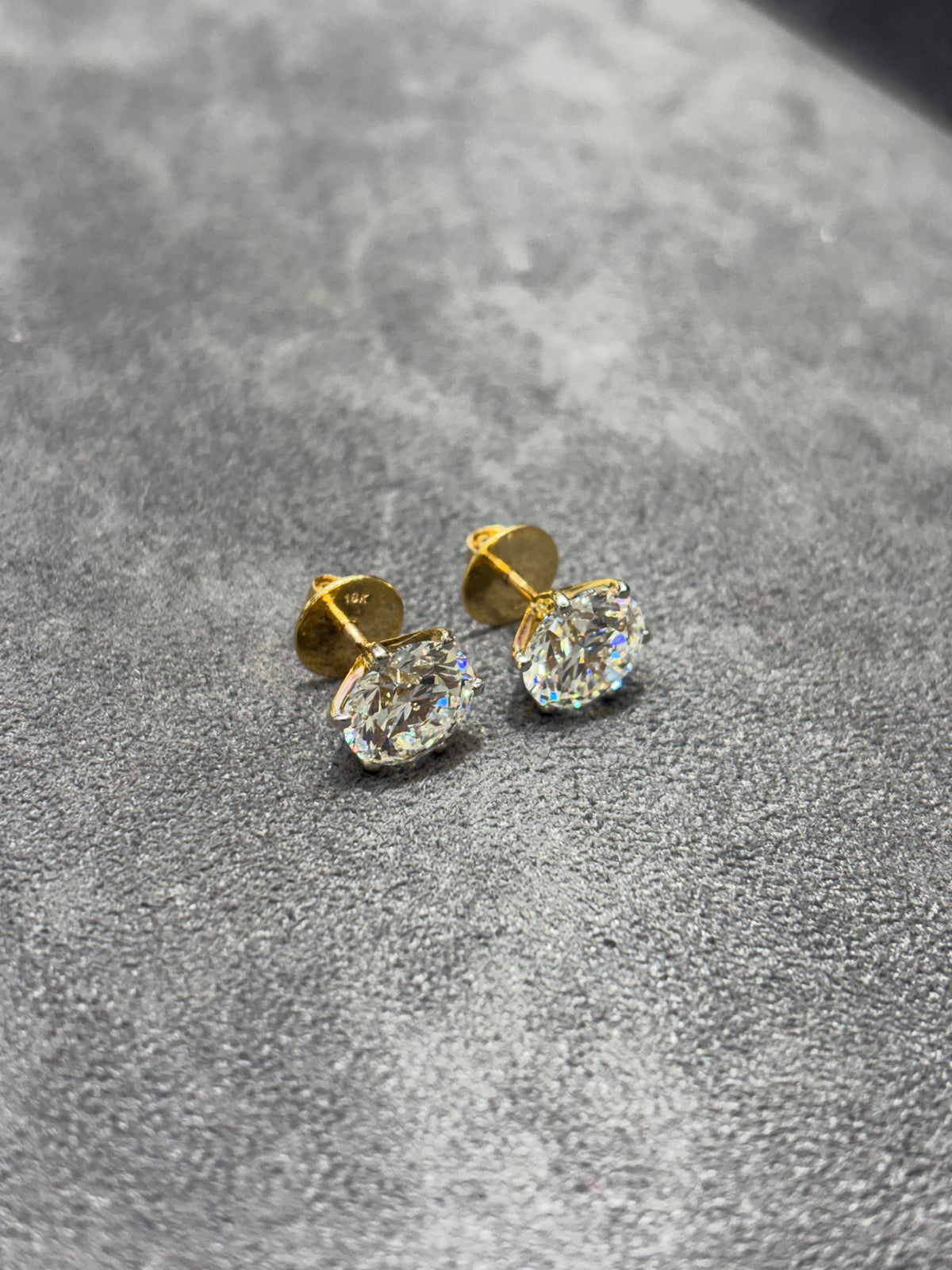 Violet Pansy Lab Diamond Earrings
