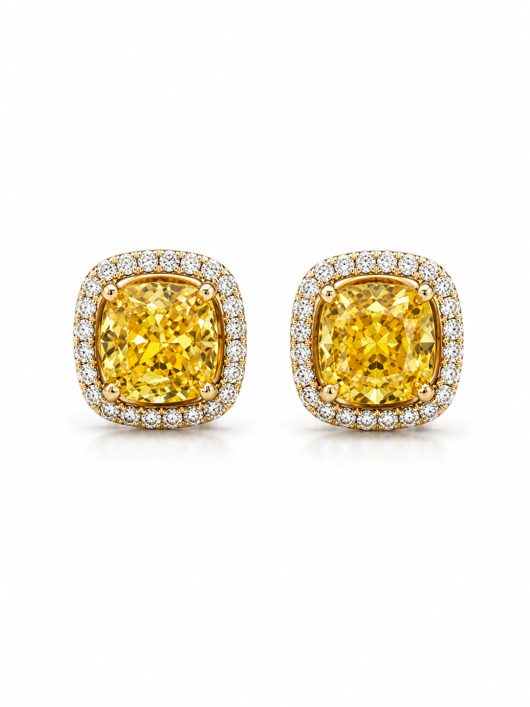 Sevara Lab Diamond Halo Earrings