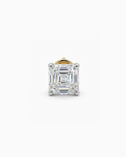 Xara Mire Asscher Lab Diamond Classic Solitaire Stud Earrings in 18K Yellow Gold by Fiona Diamonds