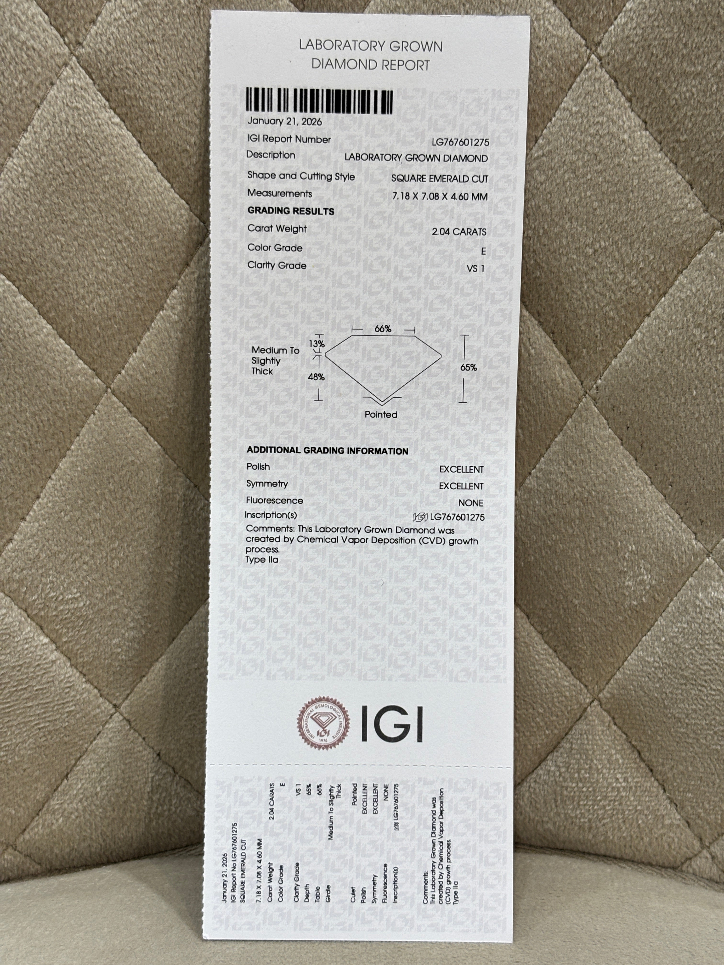 Lyric Drop Lab Diamond Earring