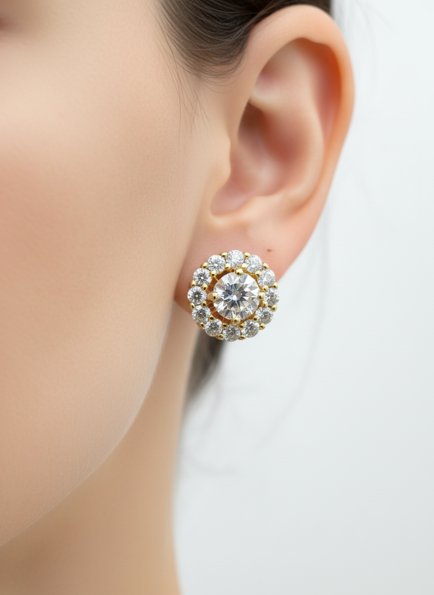 Bloom Cluster Lab Diamond Earring