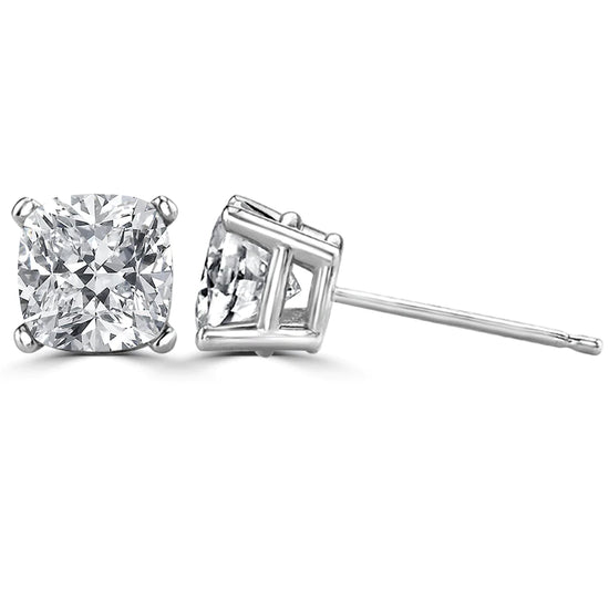 Abstracto 2ct Lab Diamond Solitaire Earrings - Fiona Diamonds - Fiona Diamonds