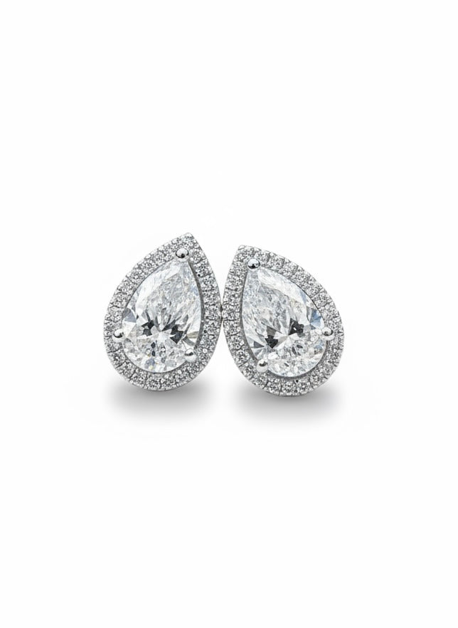 2ct Pear Fiora Trace Lab Diamond Earring
