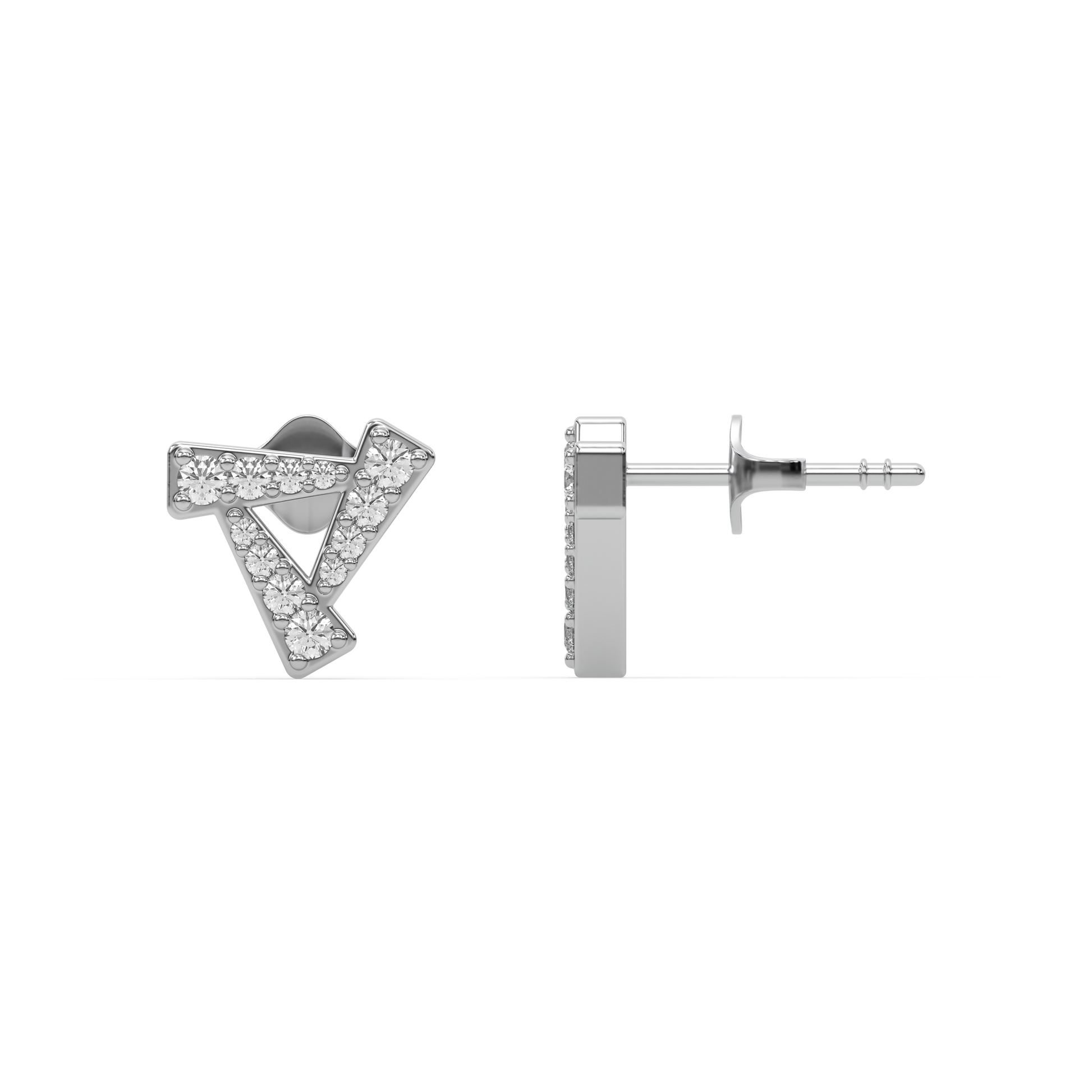 0.34ct Lab Grown Diamond Earring in 18kt Gold Vermeil