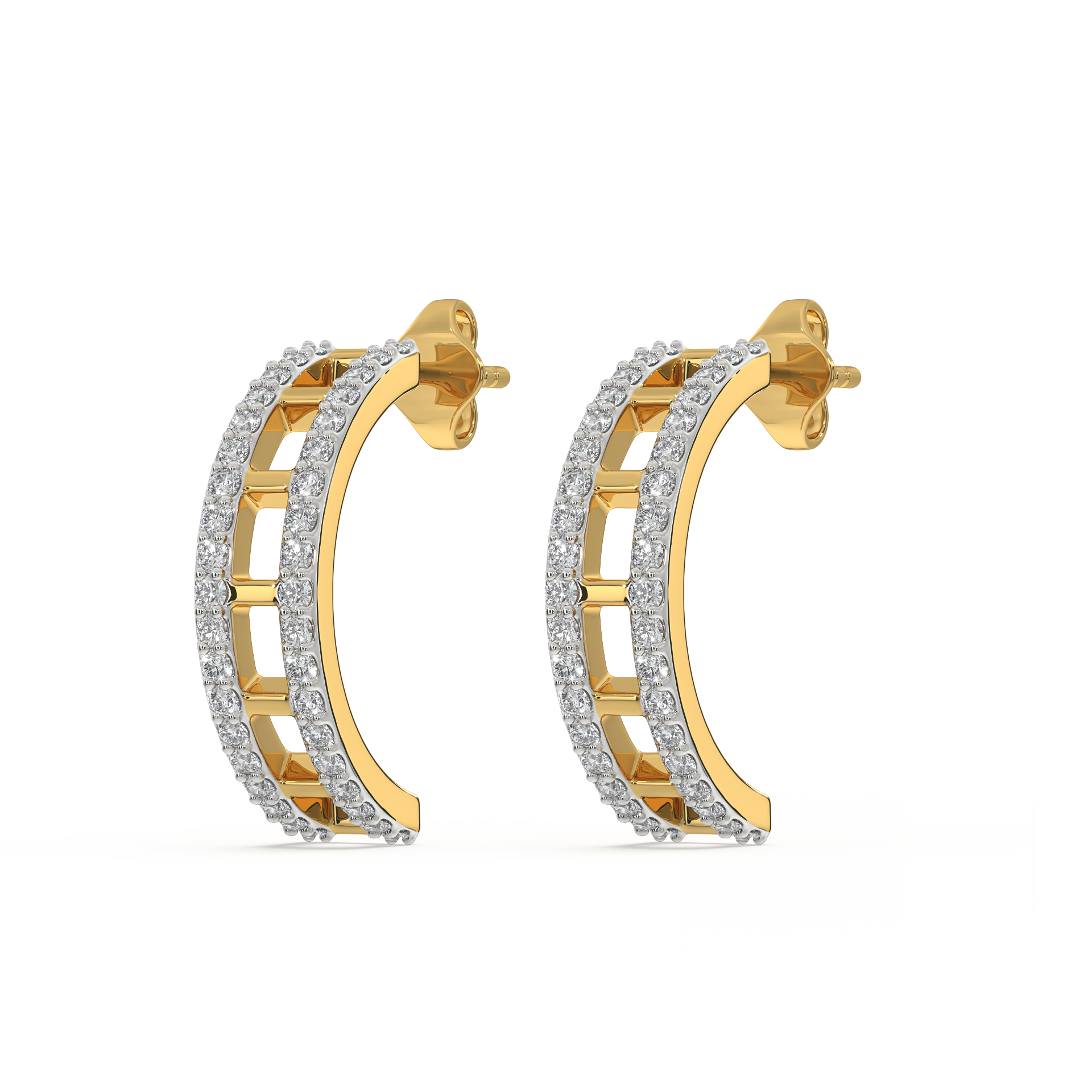 0.69ct Lab Grown Diamond Earring in 18kt Gold Vermeil