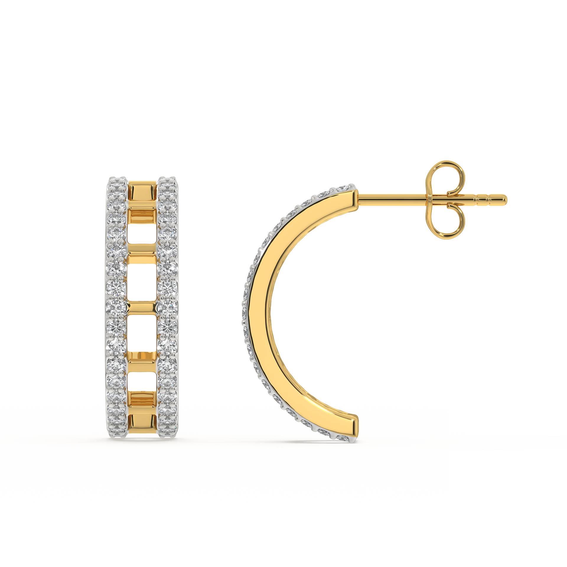 0.69ct Lab Grown Diamond Earring in 18kt Gold Vermeil