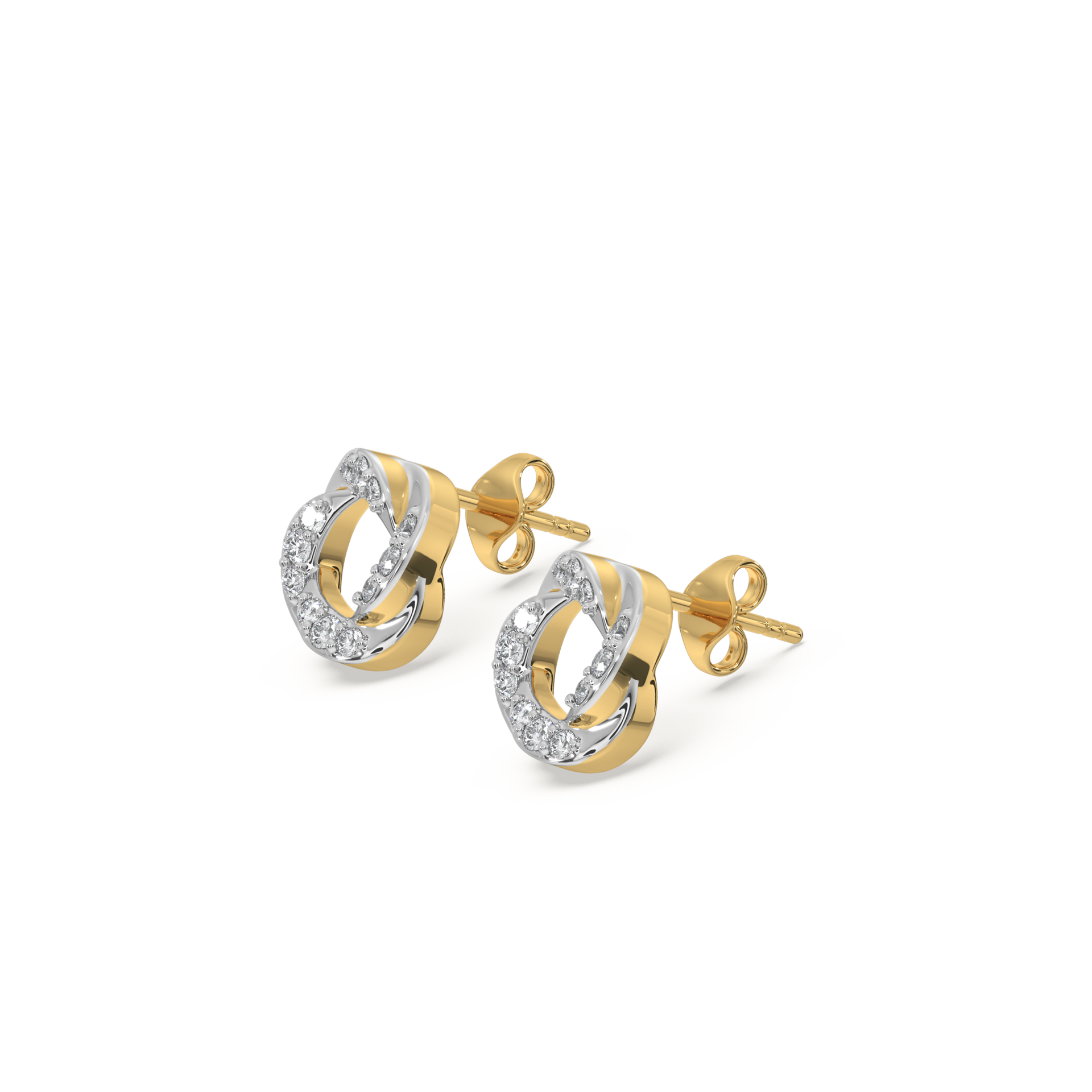0.16ct Lab Grown Diamond Earring in 18kt Gold Vermeil