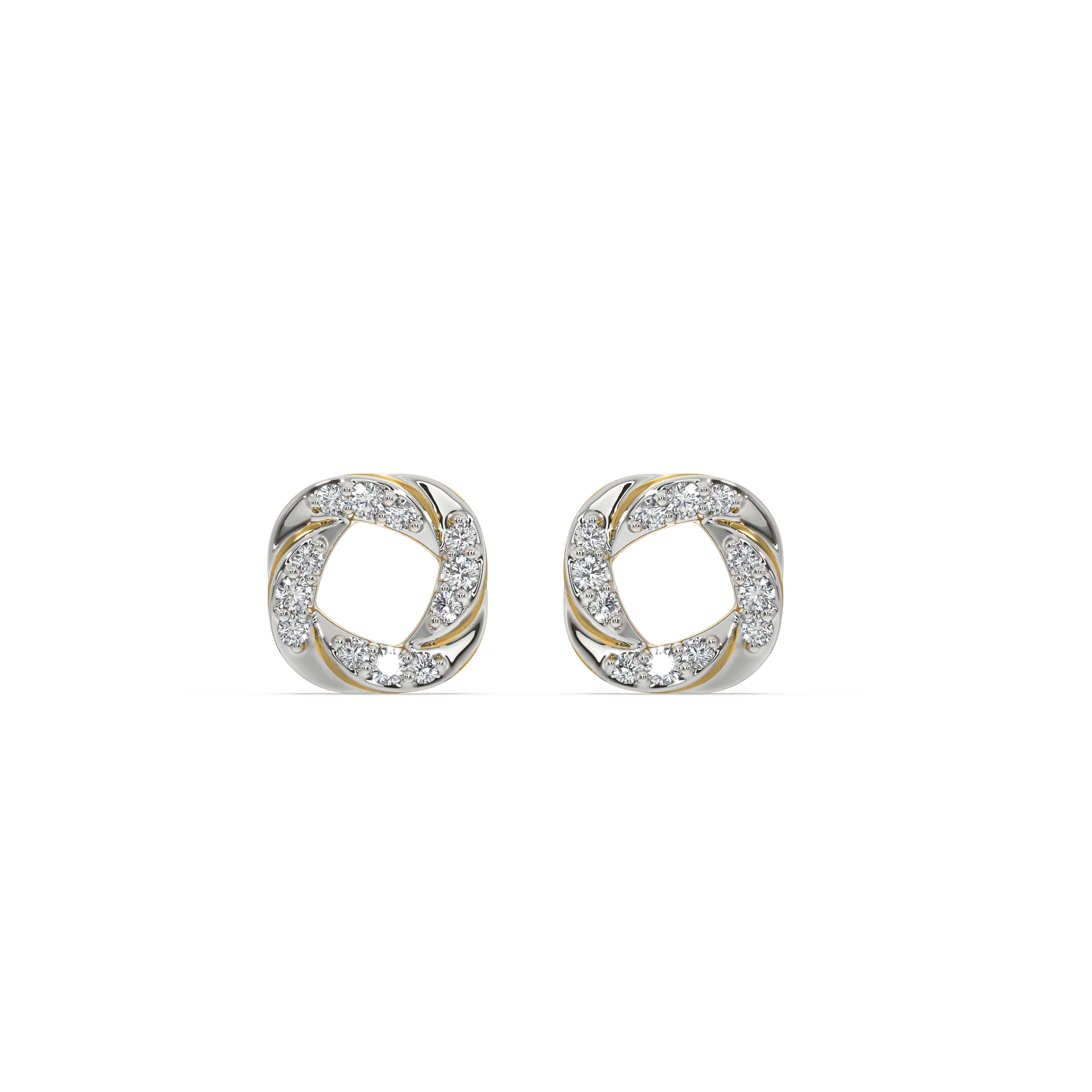0.16ct Lab Grown Diamond Earring in 18kt Gold Vermeil