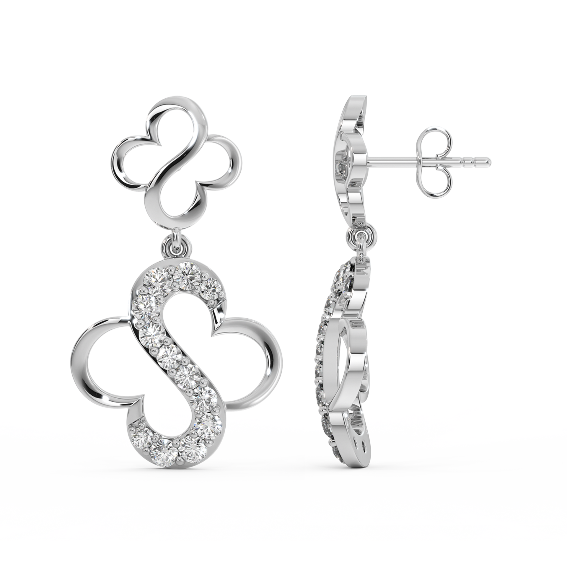 0.71ct Lab Grown Diamond Earring in 18kt Gold Vermeil