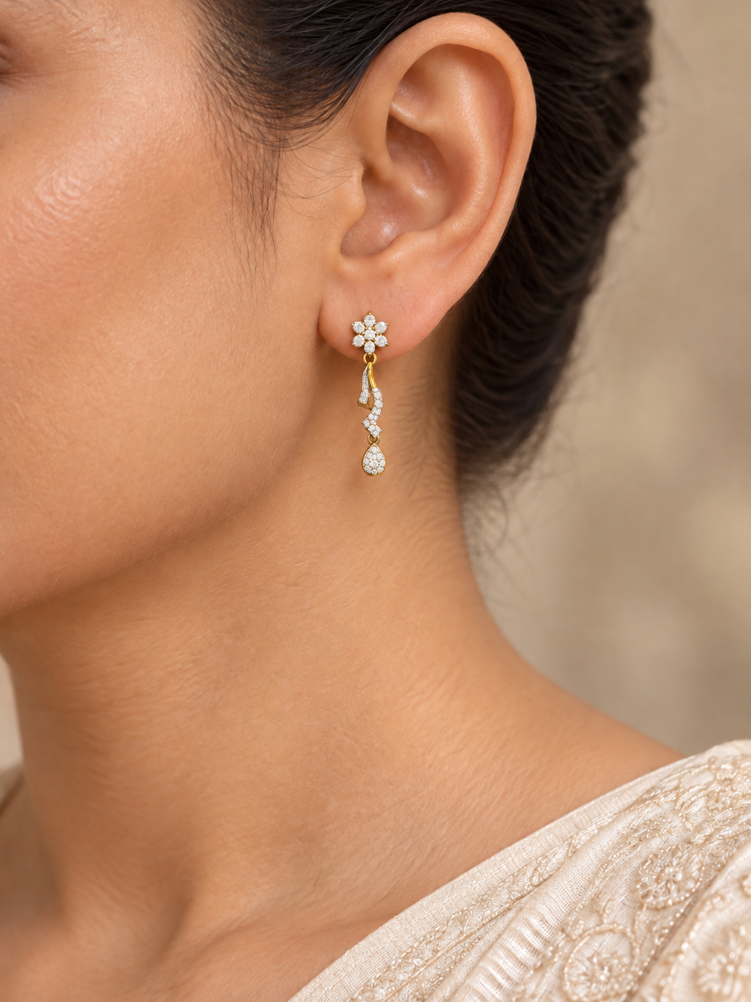 Katya Turquoise Lab Diamond Earrings