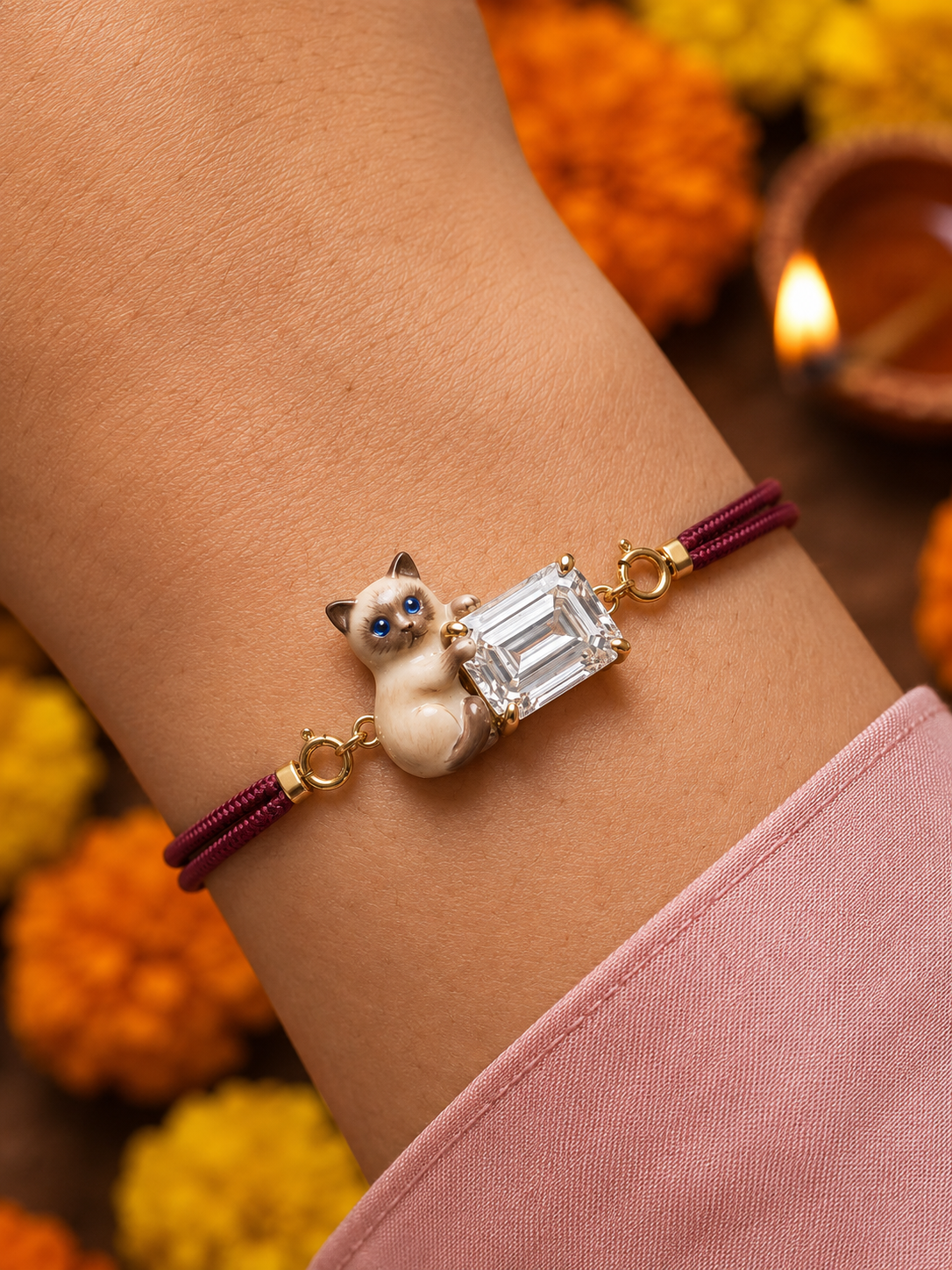 Tabby Joy Lab Diamond Rakhi
