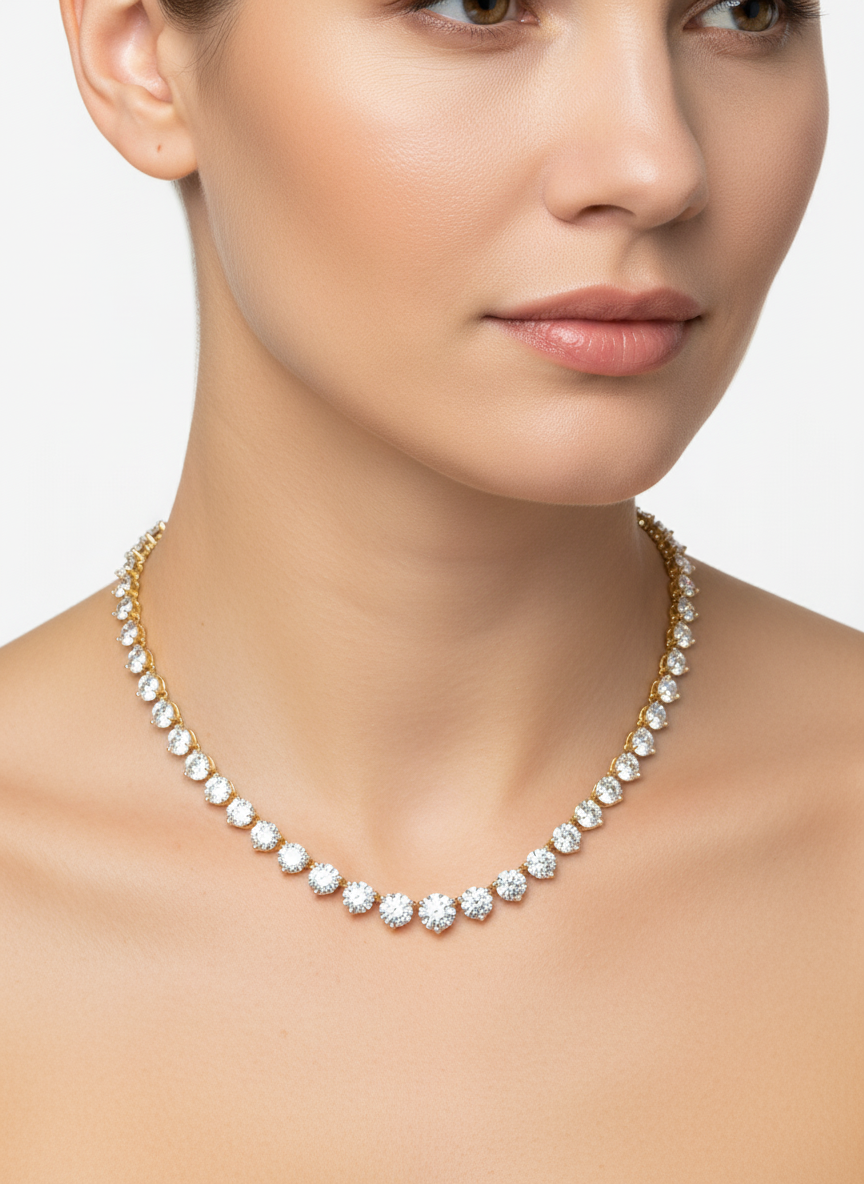 Golden Mirage Lab Diamond Necklace