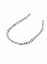 Haven Drape Round Lab Diamond Tennis Necklace in 18K Yellow Gold by Fiona Diamonds