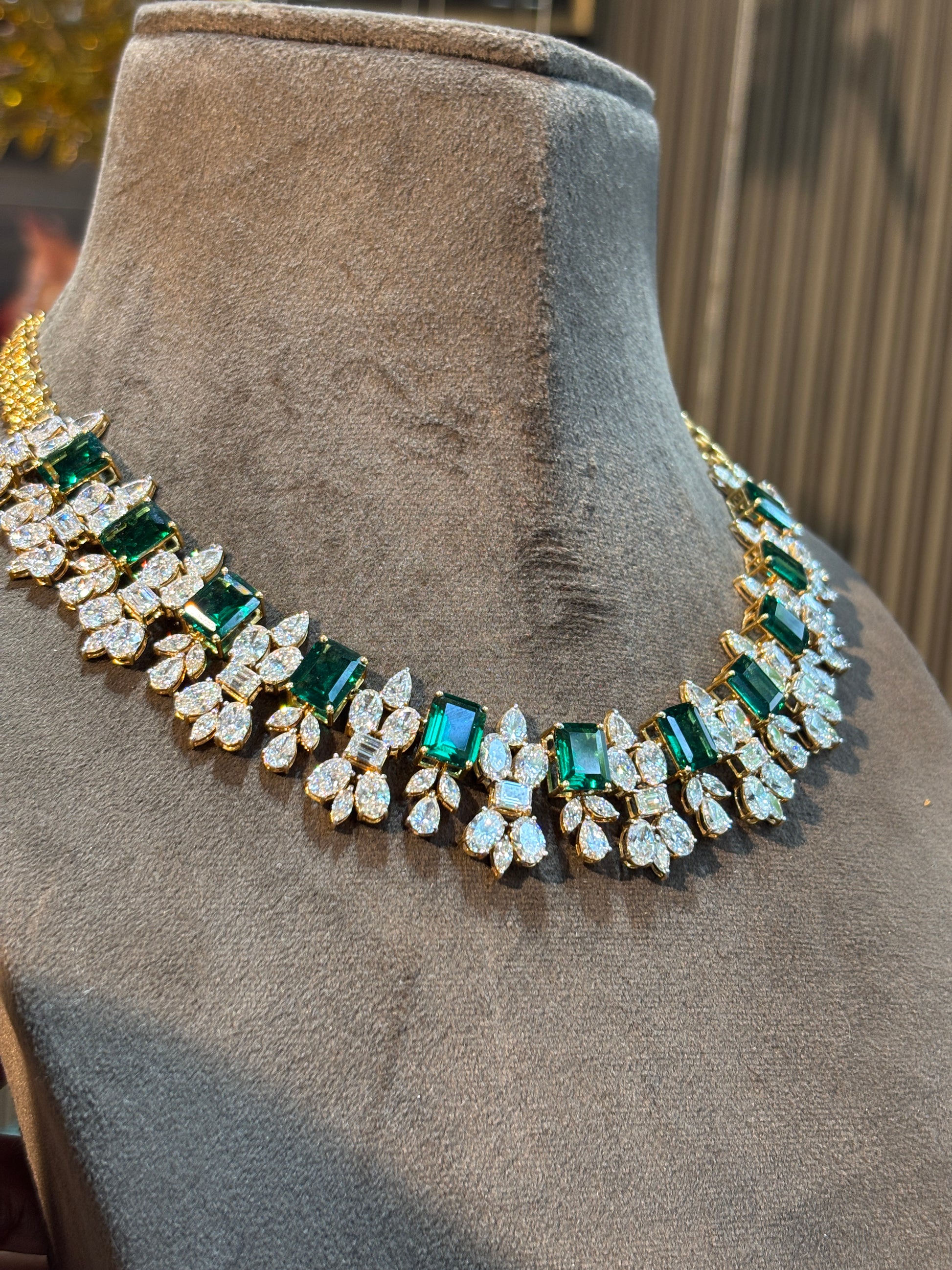 Oval Lab Diamond Designer Necklace - Infinite Veil in 14K Yellow Gold by Fiona Diamonds