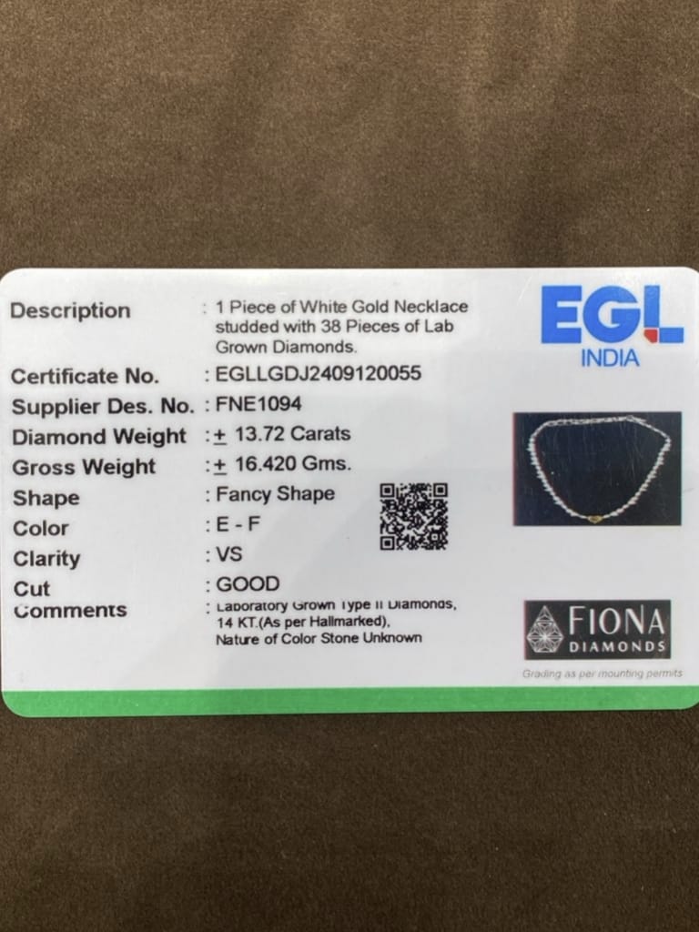 Lingfei Lab Diamond Necklace – Glowing Essence