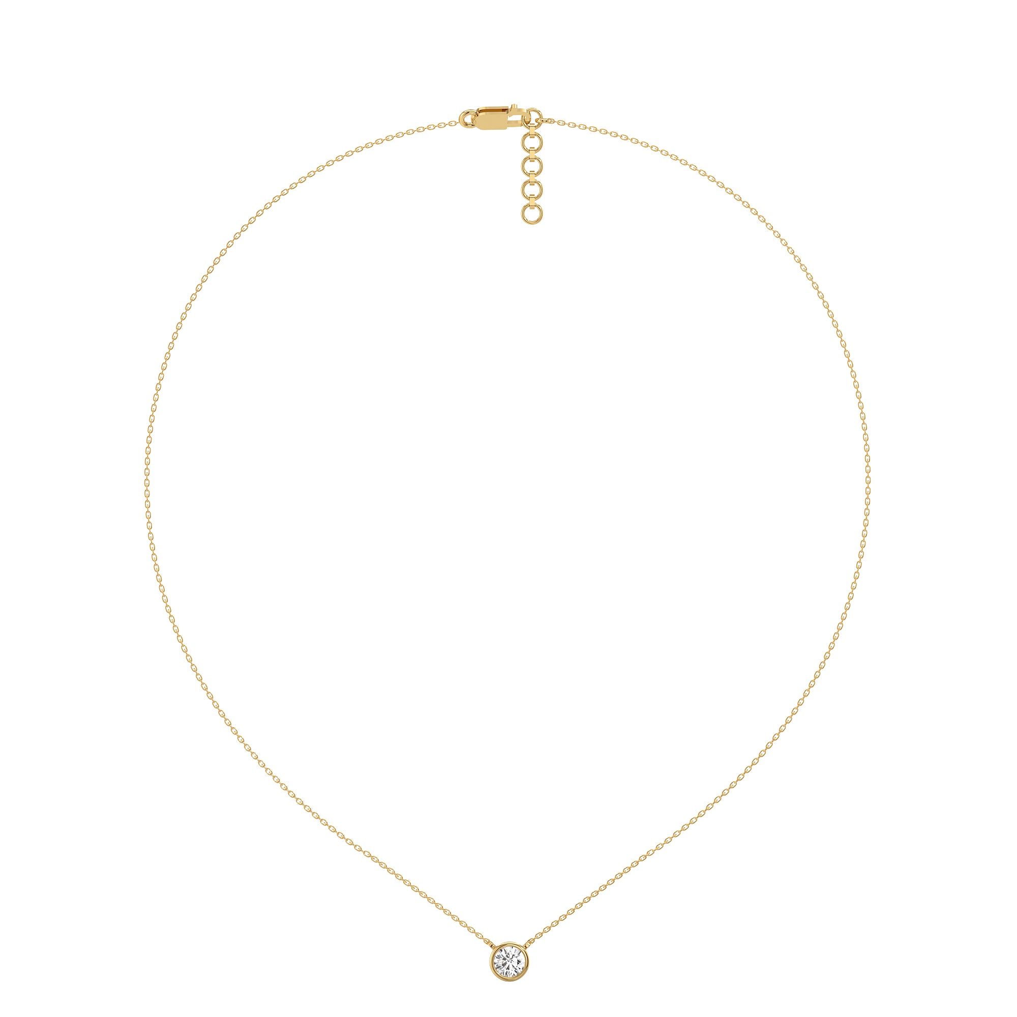0.52ct Lab Grown Diamond Necklace in 18kt Gold Vermeil
