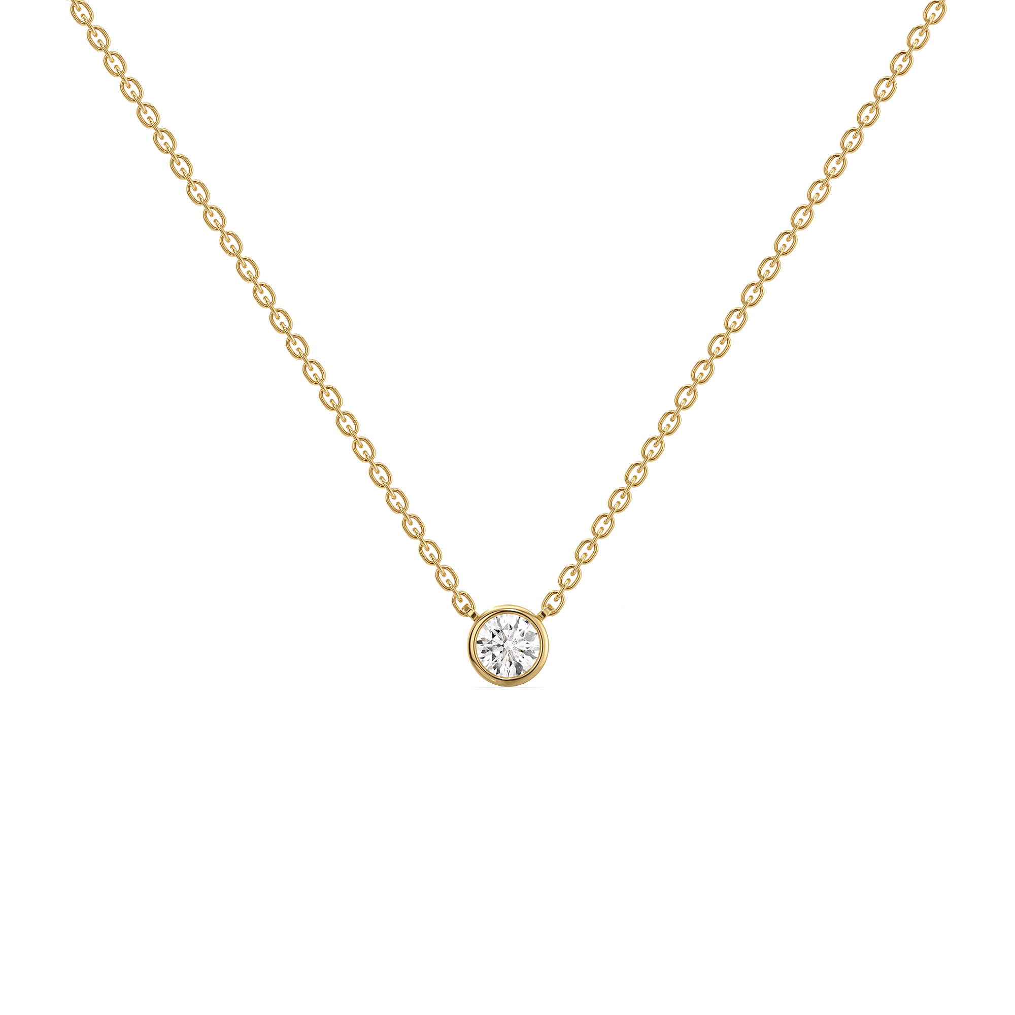 0.52ct Lab Grown Diamond Necklace in 18kt Gold Vermeil