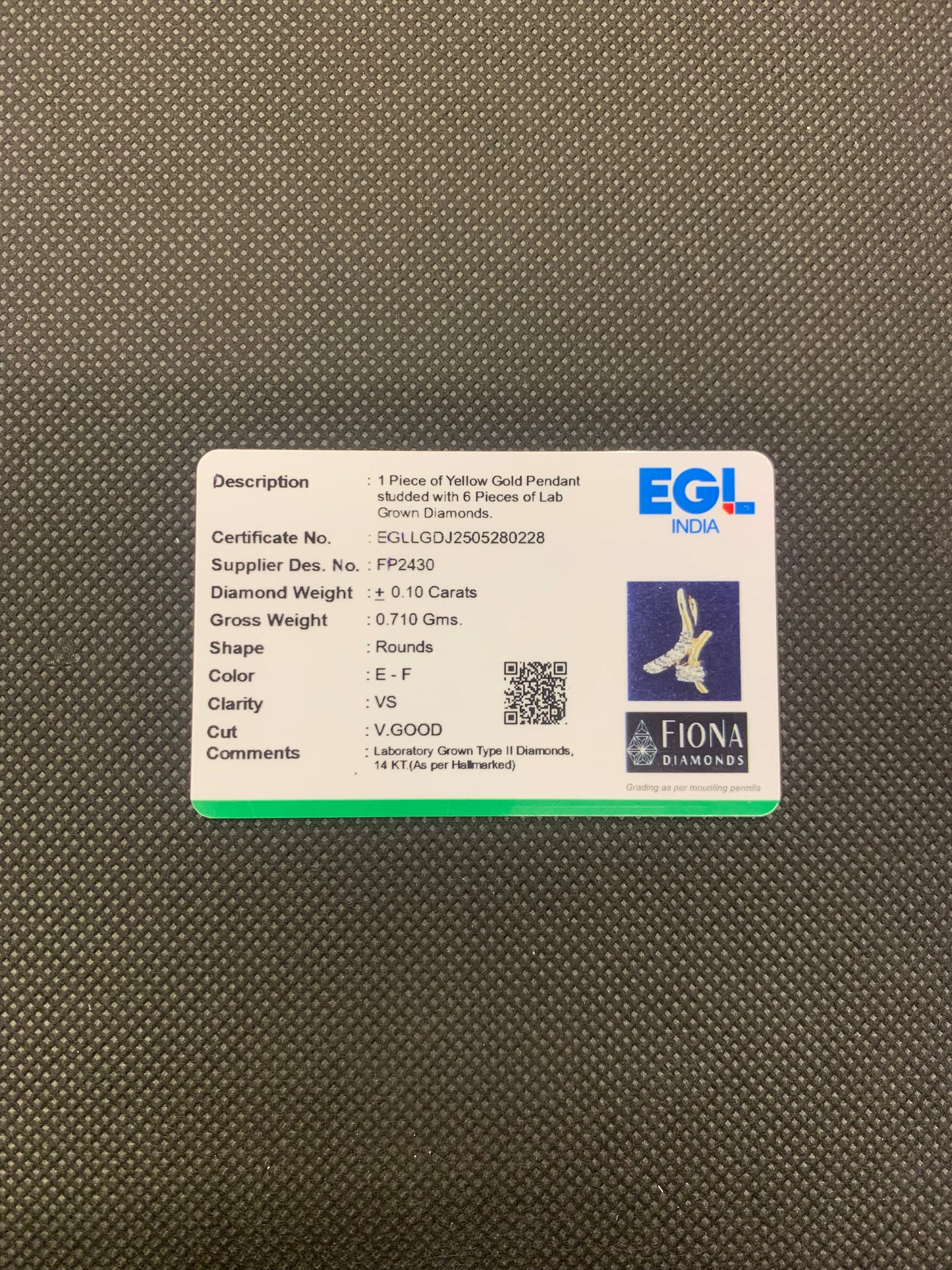 Mira Wave Lab Diamond Pendant