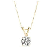 Rosary 2ct Round Lab Diamond Pendant - Fiona Diamonds - Fiona Diamonds