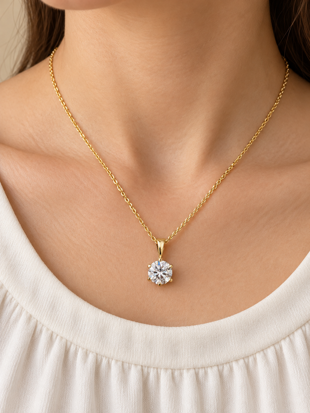 Olive Firefly Lab Diamond Pendant