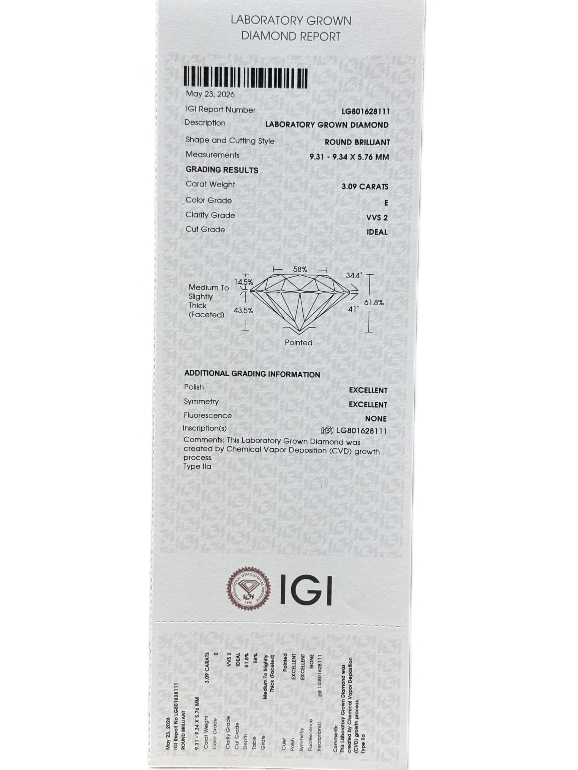 Zerova Deln Lab Grown Diamond Pendant