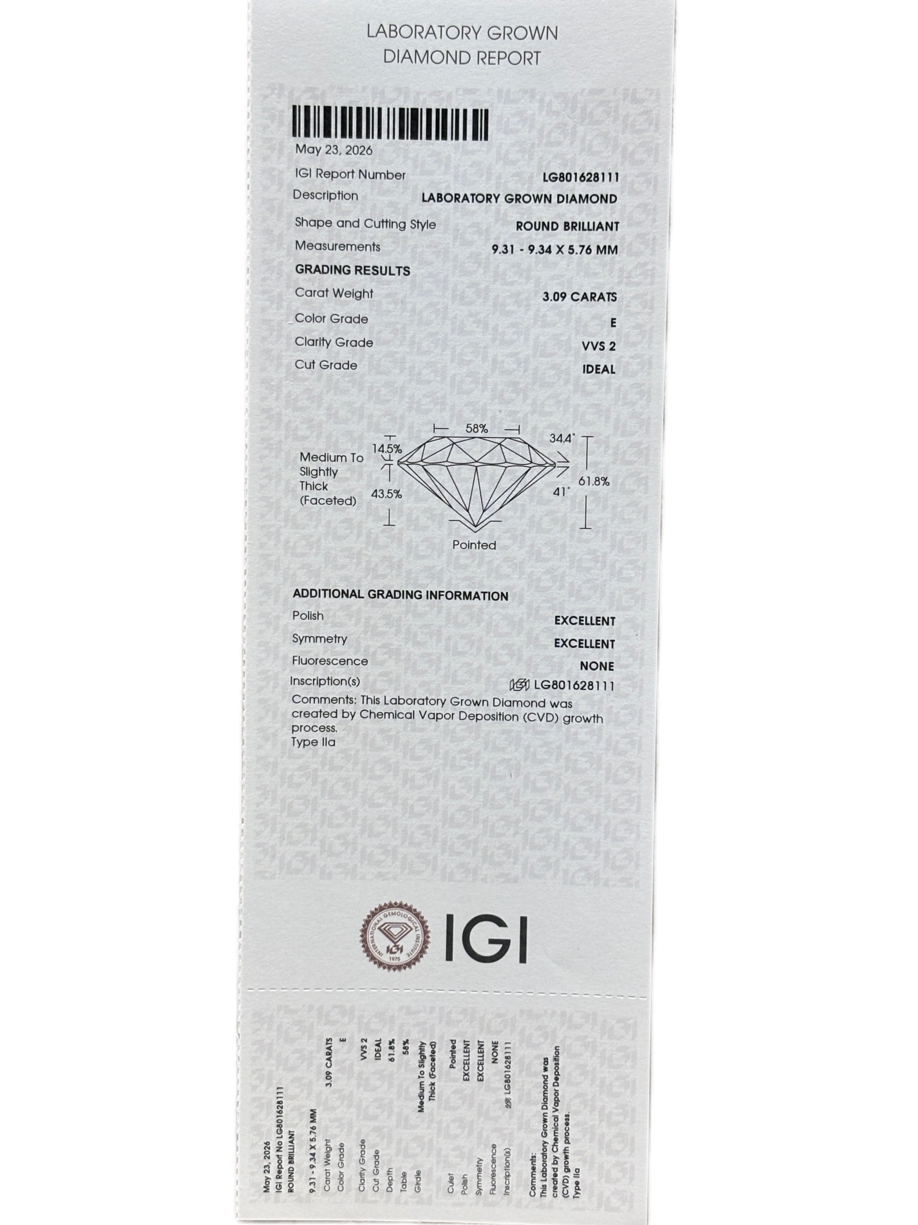 Zerova Deln Lab Grown Diamond Pendant