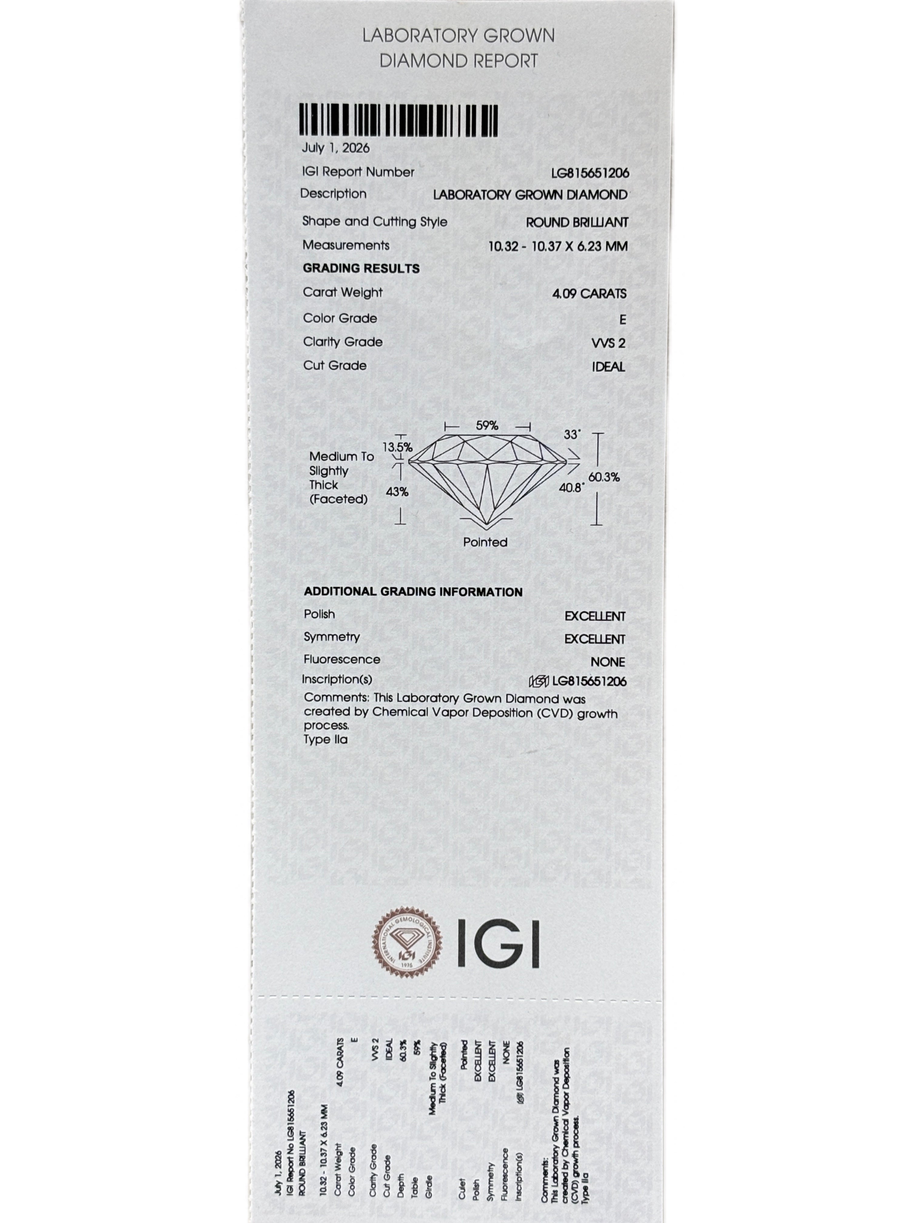 Calinth Reve Lab Grown Diamond Pendant