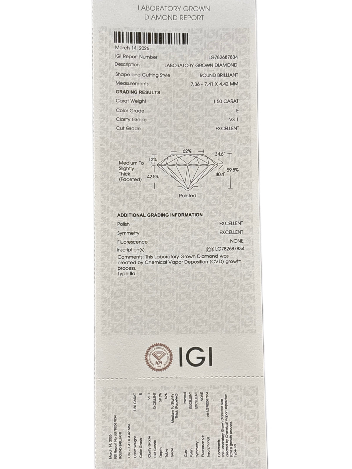 Elinth Vara Lab Grown Diamond Pendant