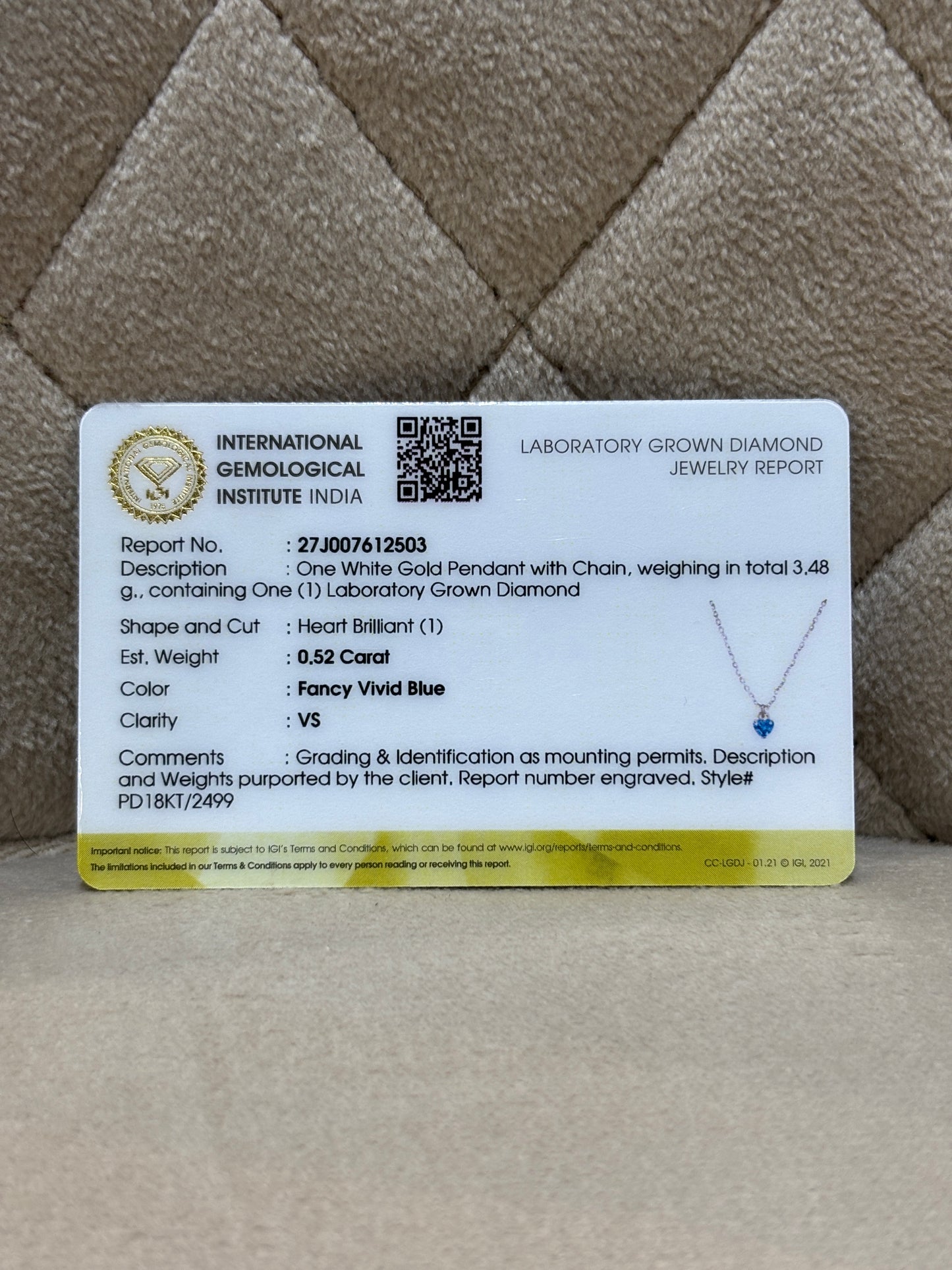 Yining Lab Diamond Pendant - Timeless Shine