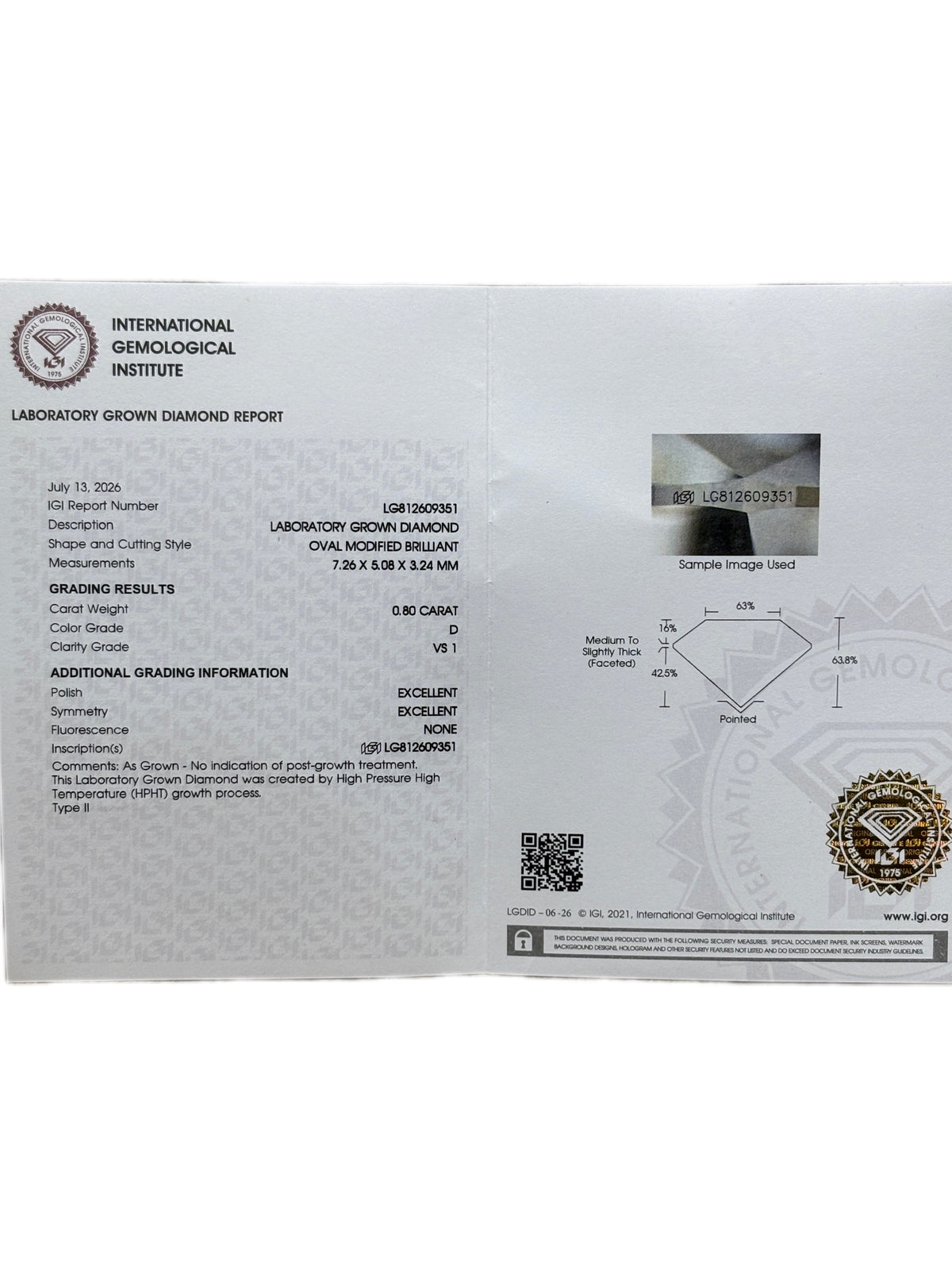 Nirvel Thane Lab Grown Diamond Pendant