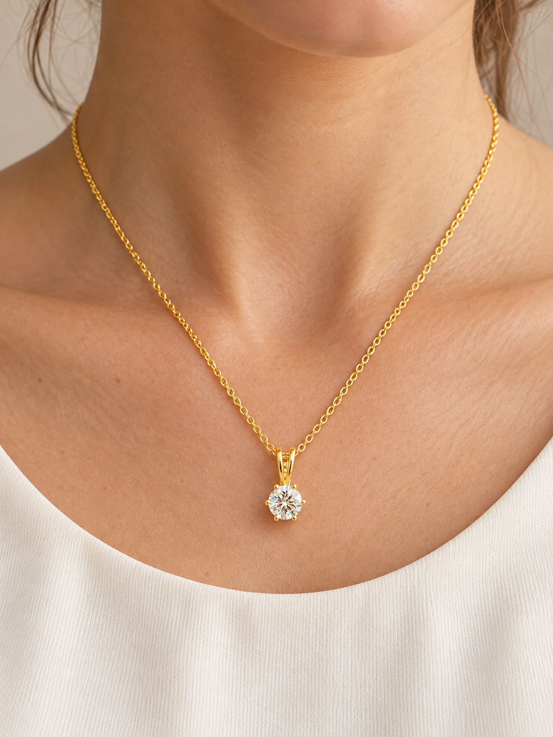 Eleanor Cherish Lab Diamond Pendant