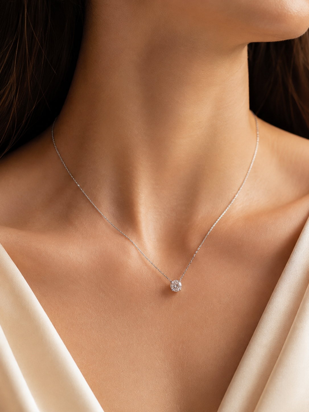 Zivara 79 Pointer Lab Diamond Solitaire Pendant