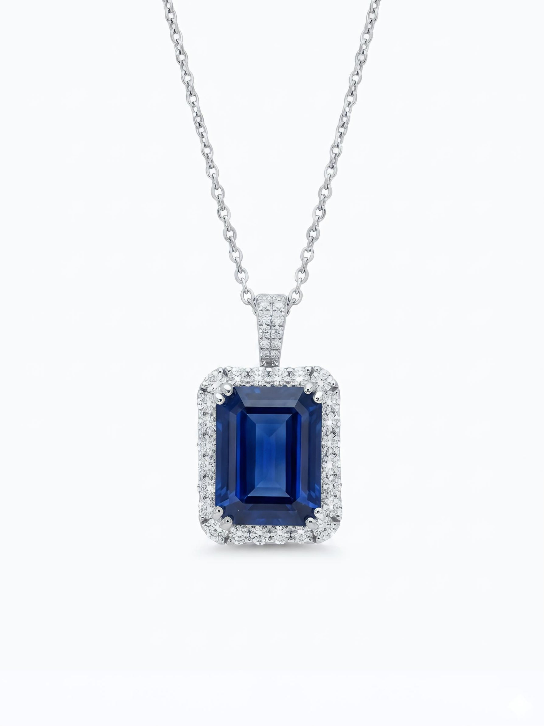Taryn Vex Round Lab Diamond Halo Pendant in 14K Yellow Gold by Fiona Diamonds