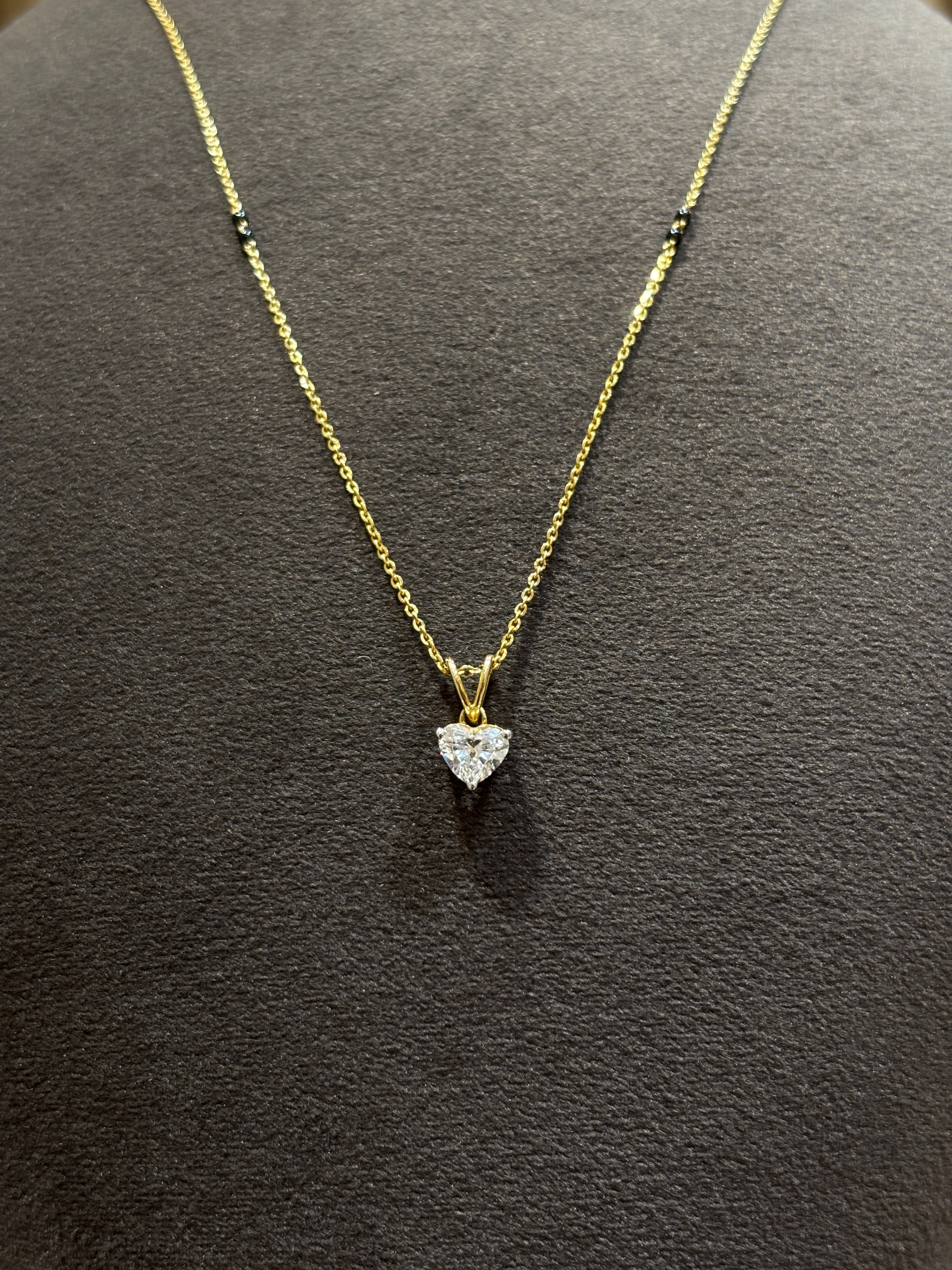 Fiona Diamonds Serene Solstice Heart Lab Diamond Mangalsutra in 14K Yellow Gold - luxury