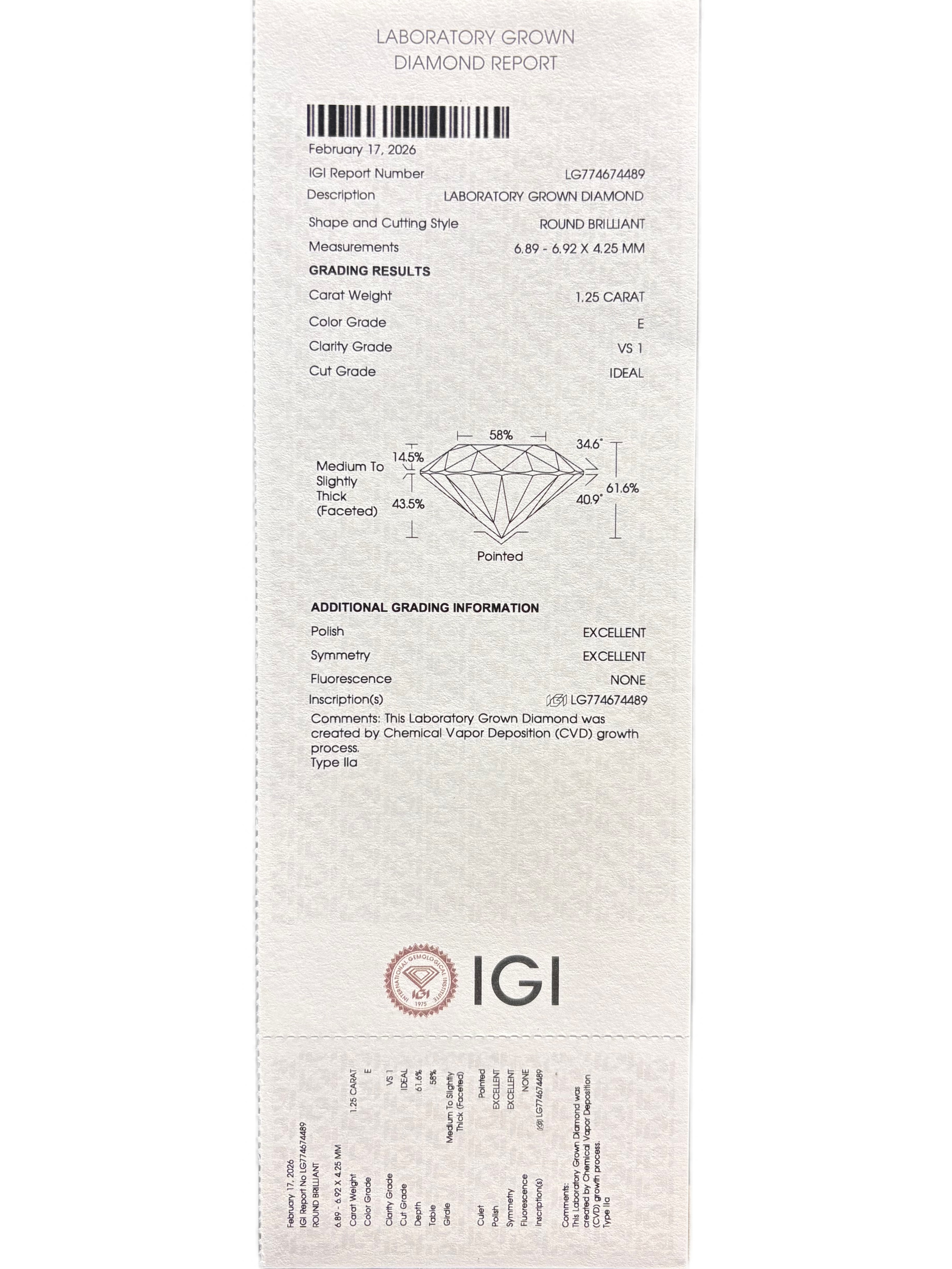 Zelvreth Calni Lab Grown Diamond Pendant
