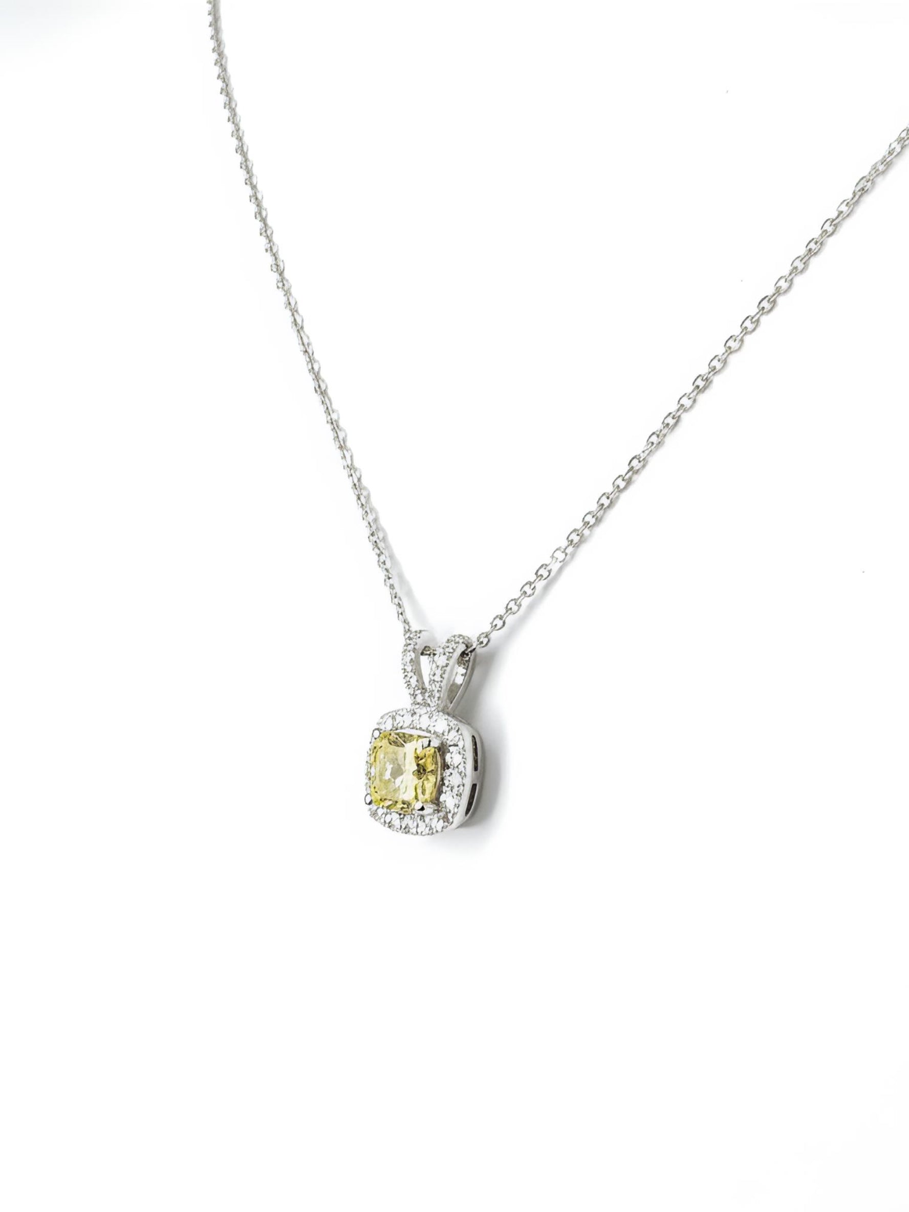 Xyrisa Crest Lab Diamond Pendant